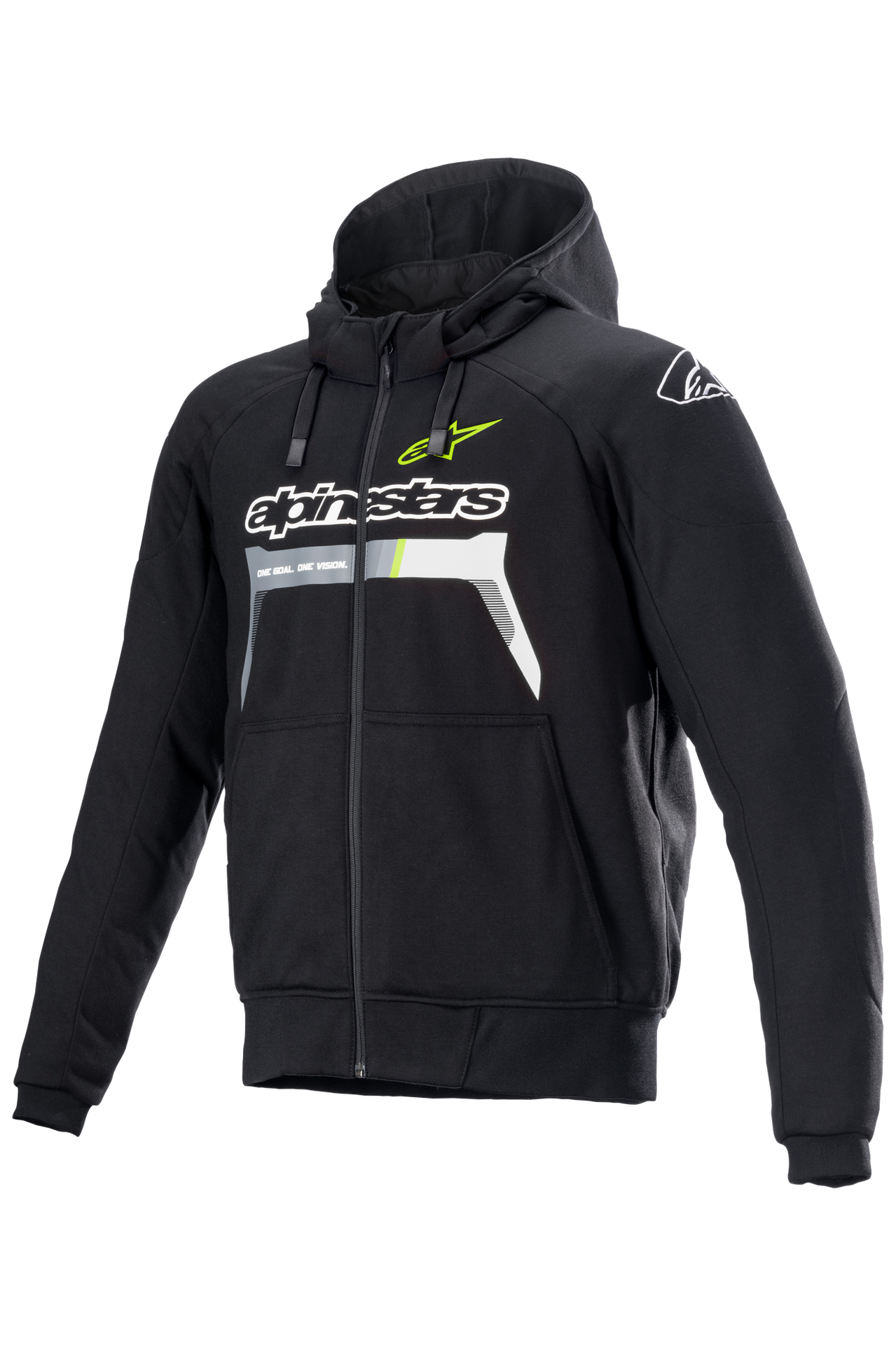 Bluza Motocyklowa Alpinestars Chrome Ignition Czarny/Fluorescencyjny żółtyM