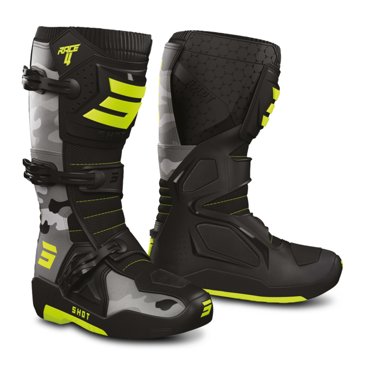 Buty Cross Shot Race 4 Neonowy Żółty/Moro47