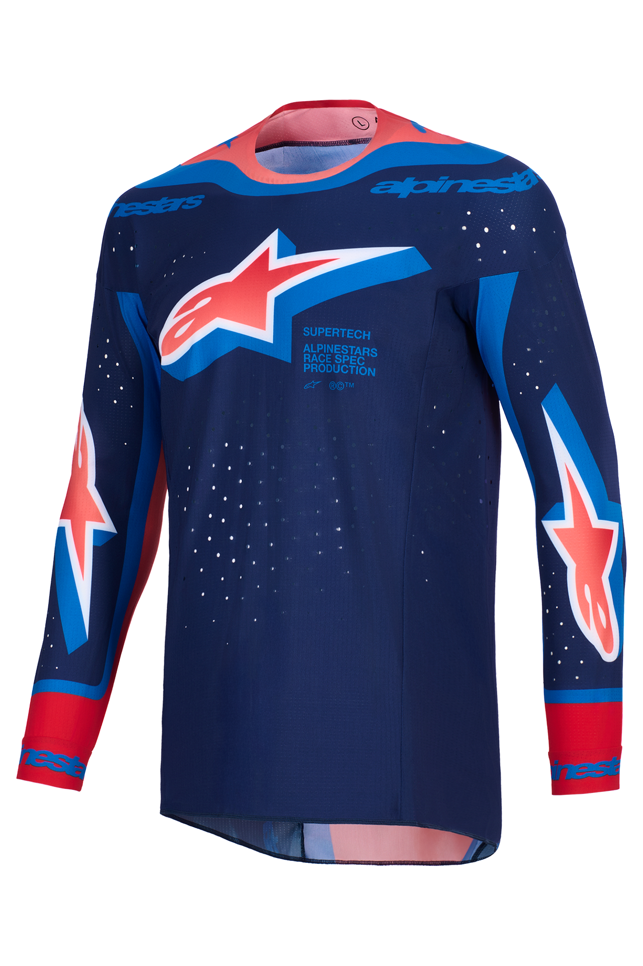 Bluza Cross Alpinestars Supertech Vista Granatowy/Gorący Koral/KobaltowyS