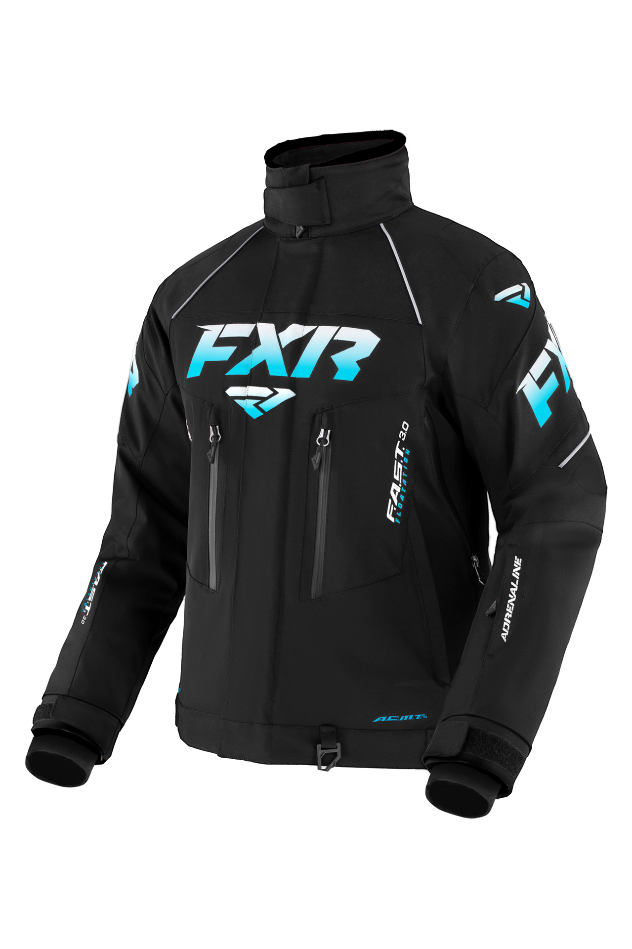 Kurtka Zimowa FXR Adrenaline Damska Czarny/Błękitny gradient4