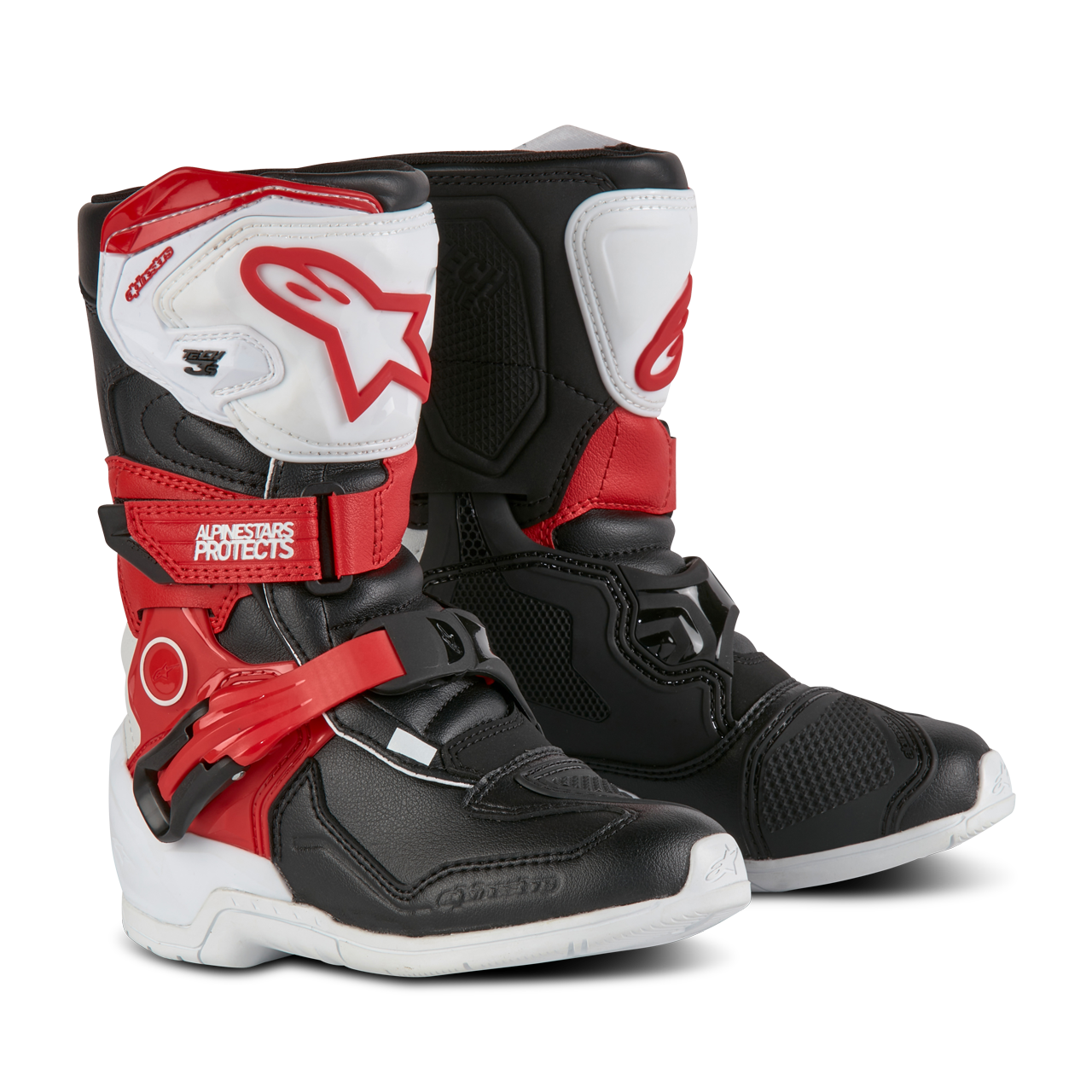 Buty Cross Dziecięce Alpinestars Tech 3S Złamany Biały/Czarny/Jasnoczerwony30,5
