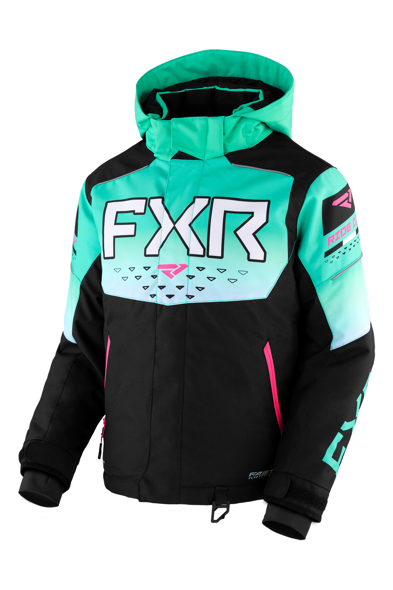 Kurtka Zimowa FXR Helium X 2-in-1 Dziecięca Czarny/Miętowe Przejście/Elektryczny Różowy16