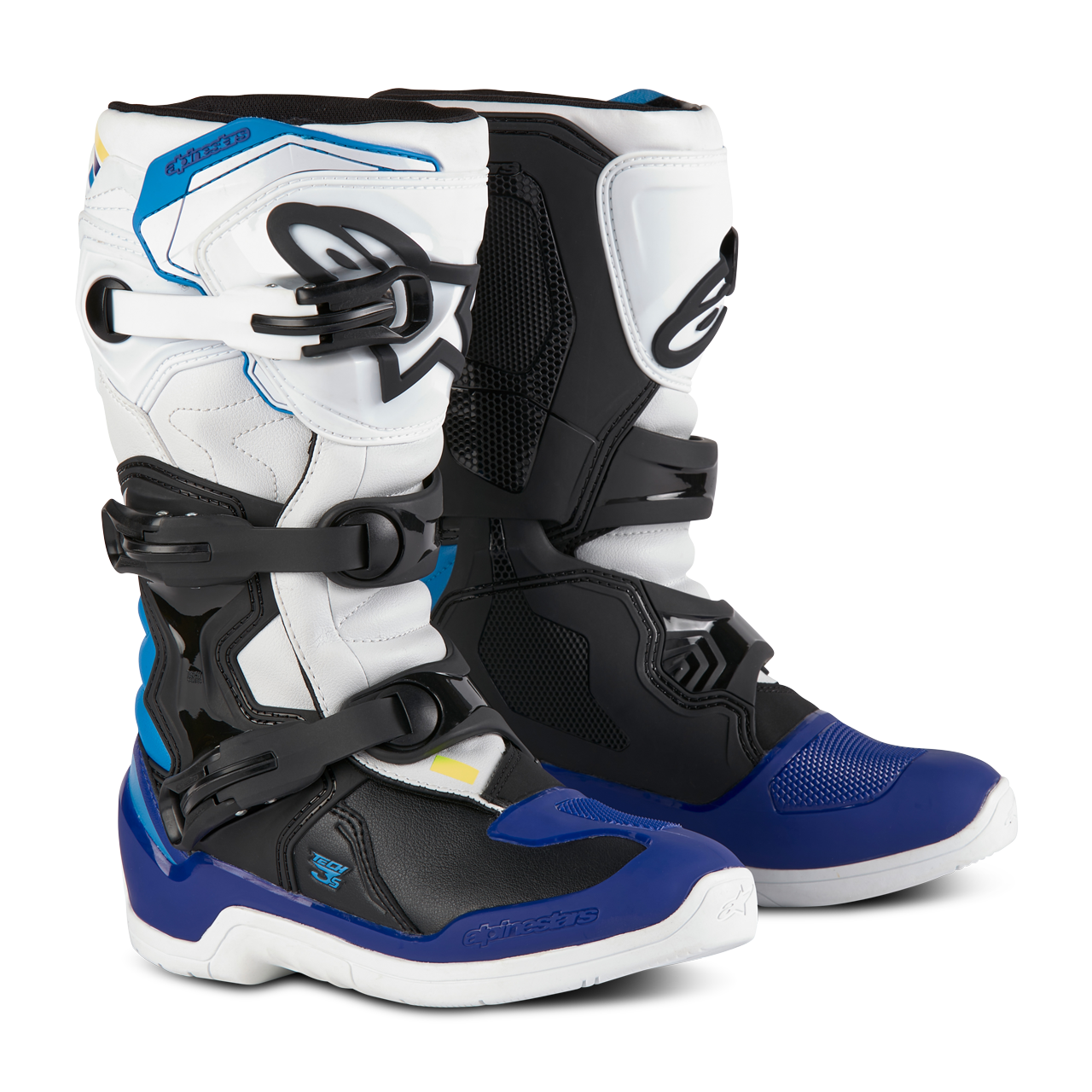 Buty Cross Dziecięce Alpinestars Tech 3S Złamany Biały/Czarny/Niebieski38