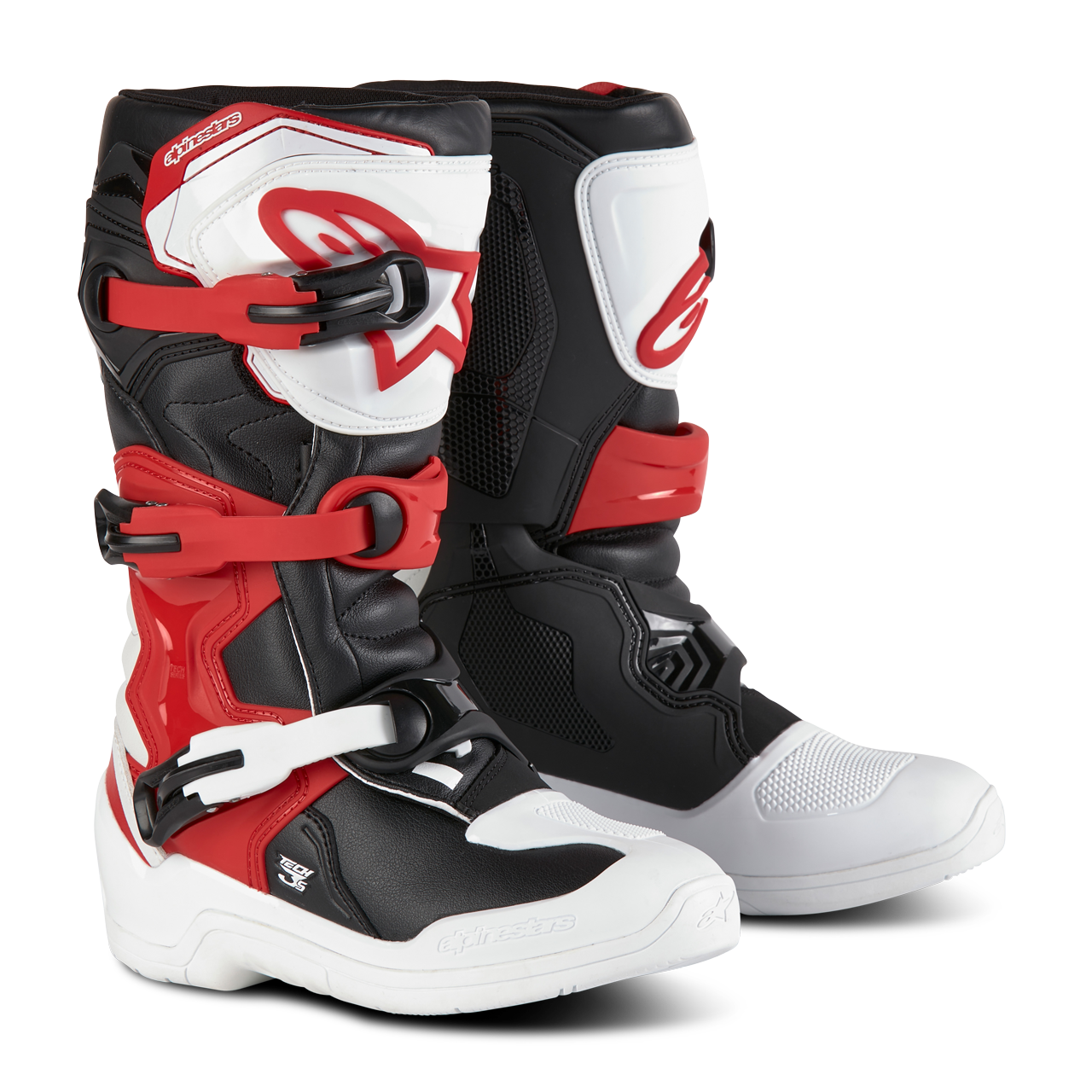 Buty Cross Dziecięce Alpinestars Tech 3S Złamany Biały/Czarny/Jasnoczerwony35,5