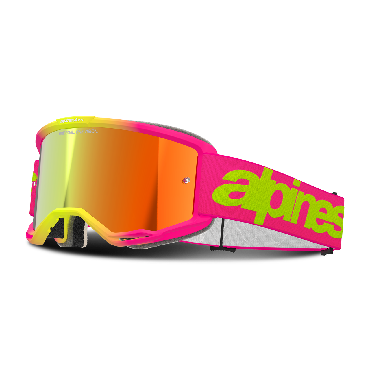 Gogle Cross Alpinestars Vision 5 Wordmark Różowy/Fluorescencyjny Żółty