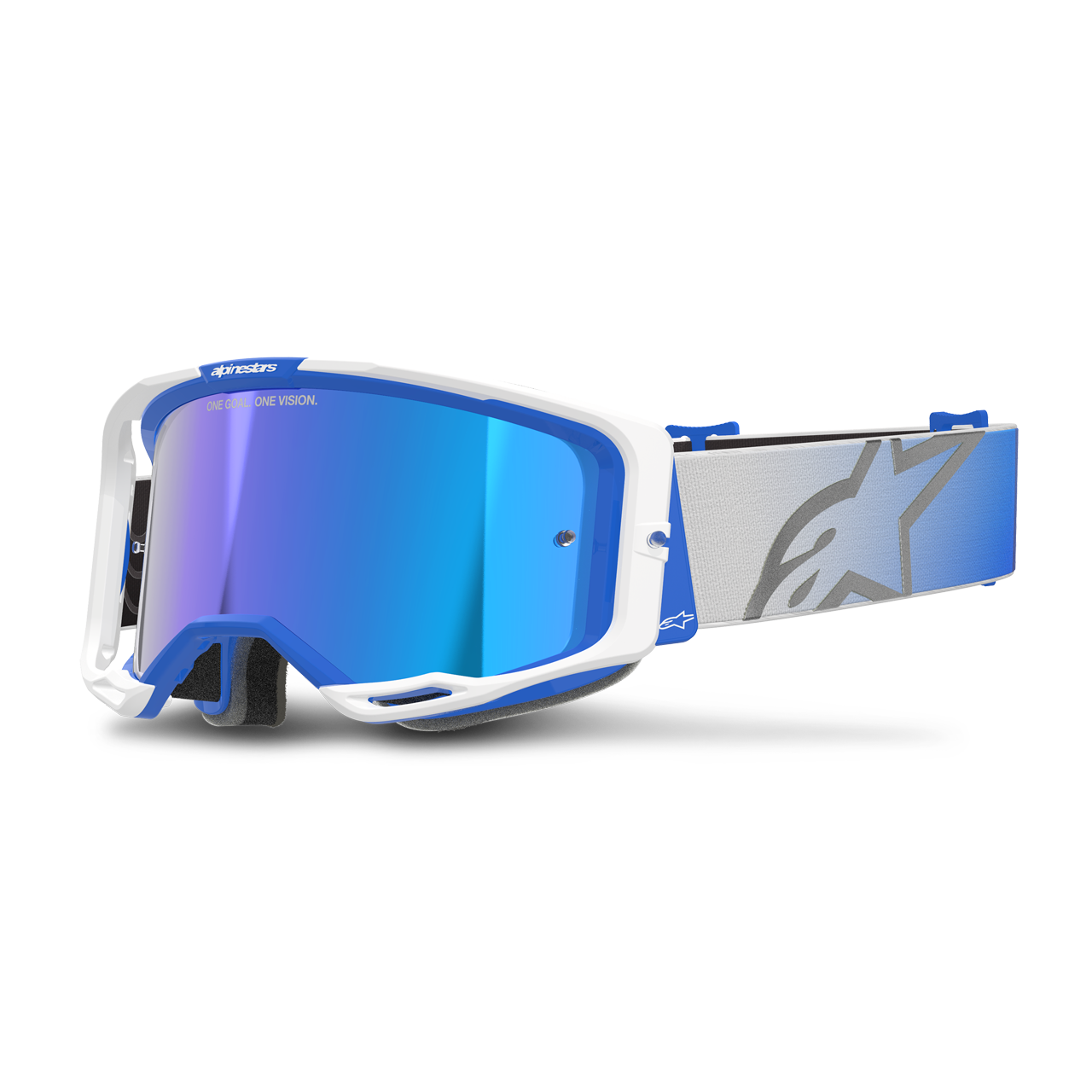 Gogle MX Alpinestars Vision 8 Corp Niebieski/Złamany Biały