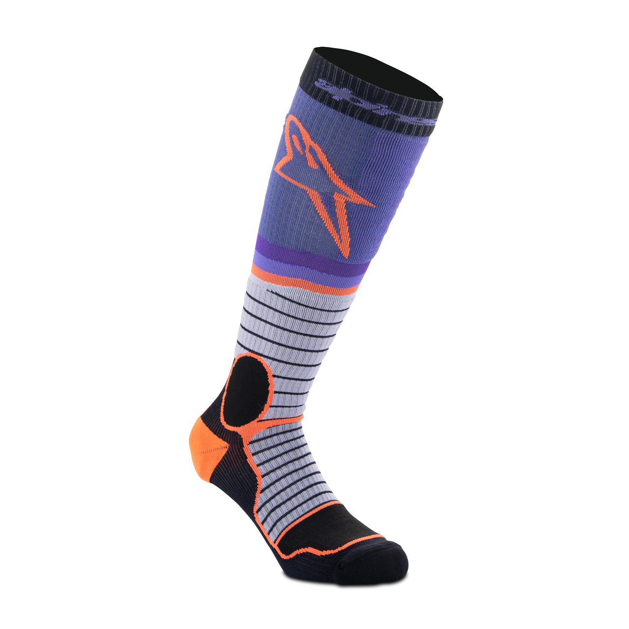 Skarpety Cross Alpinestars Pro Czarny/Szary/FioletowyM