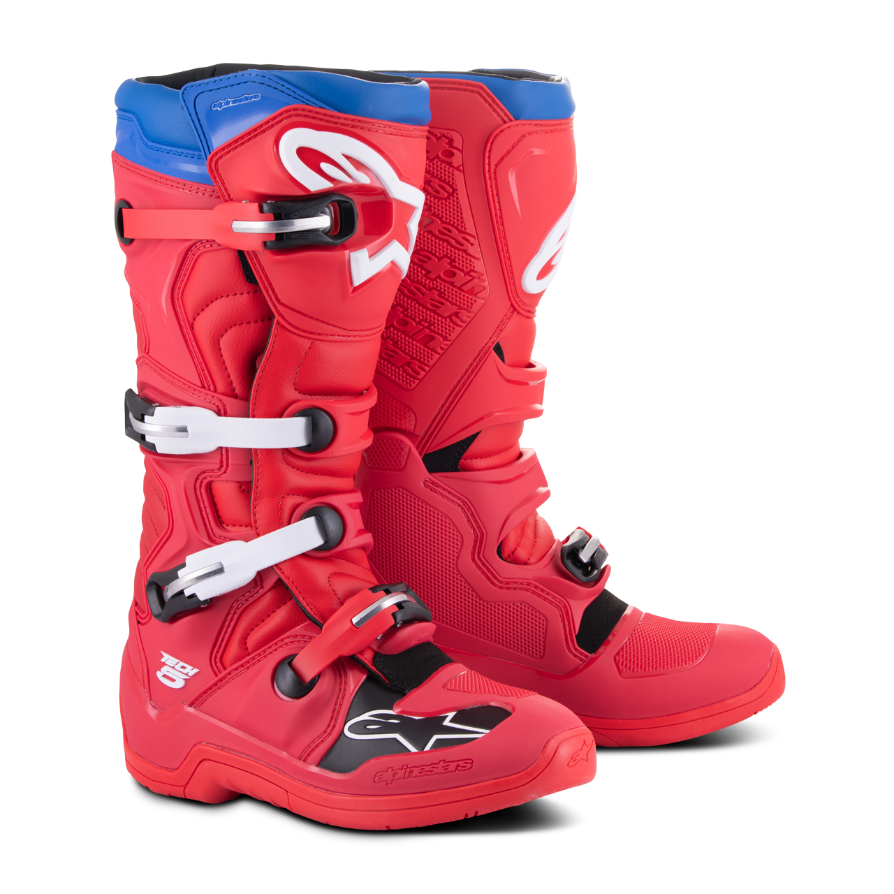 Buty Cross Alpinestars Tech 5 Jasnoczerwony/Ciemnoczerwony/Alpine Blue44,5