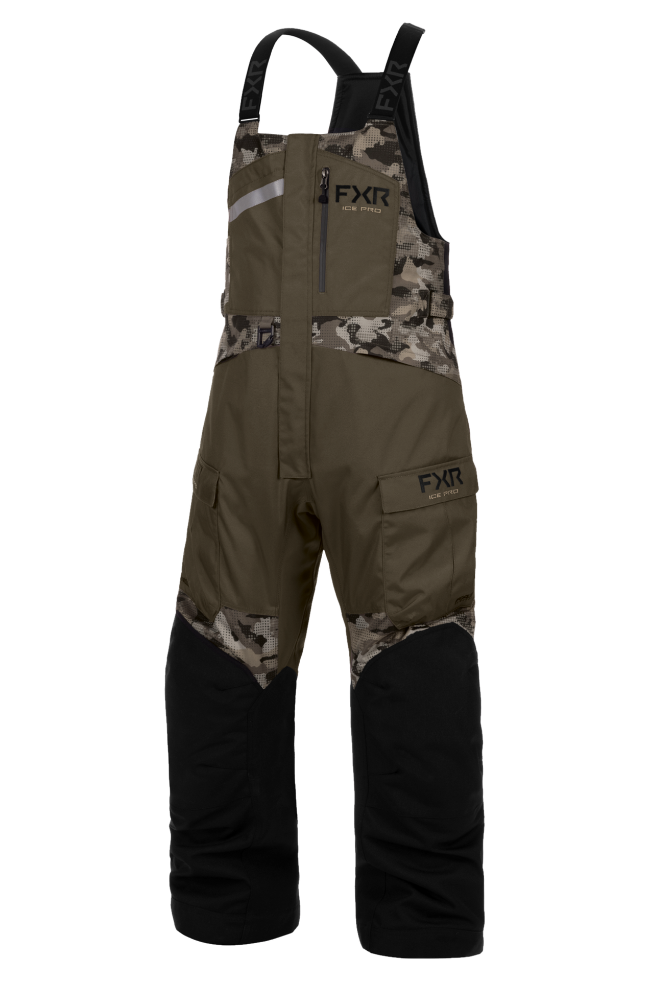 Spodnie Zimowe Na Szelkach FXR Excursion 25 Ciepły Brązowy Drift MoroXL