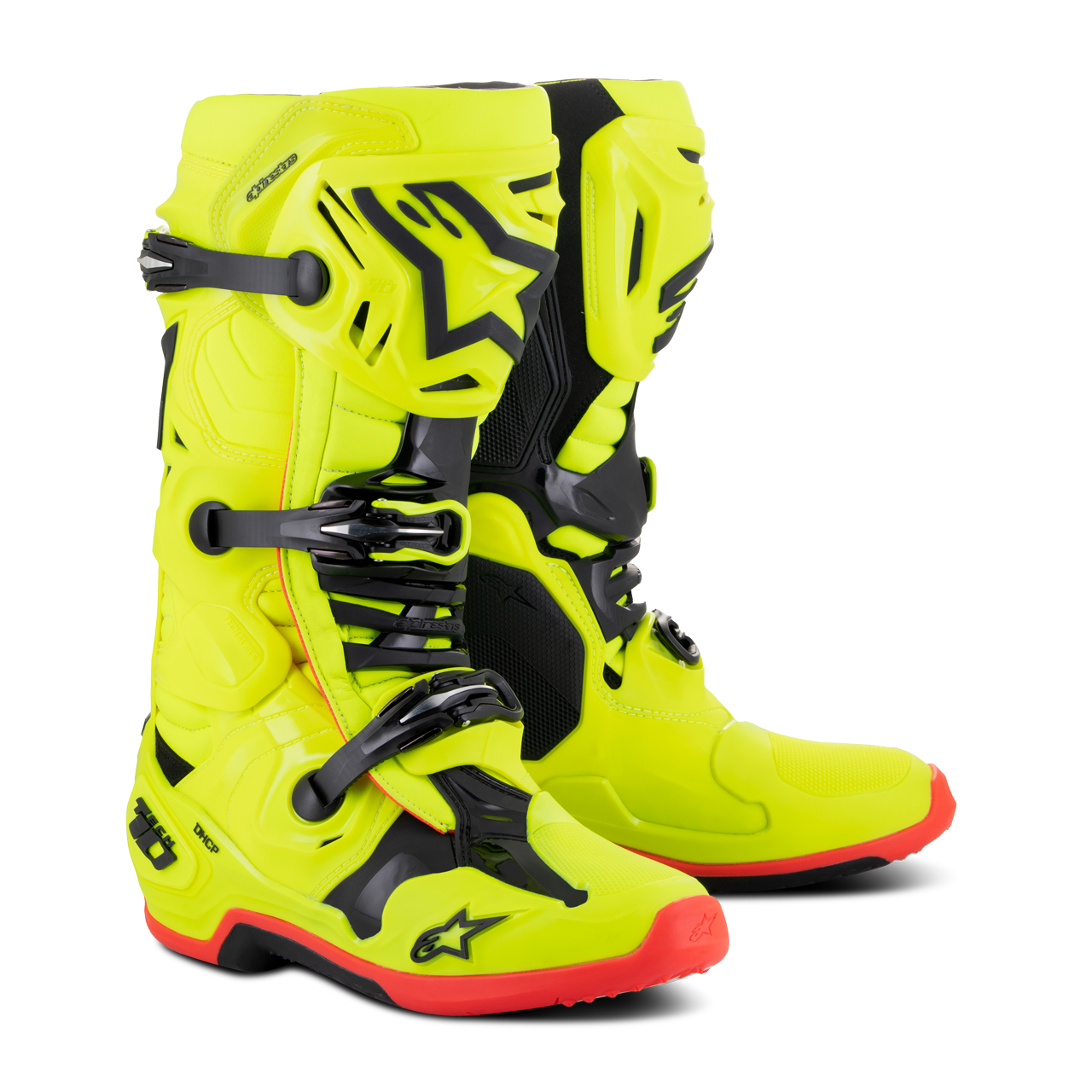 Buty Cross Alpinestars Tech 10 Żółty fluorescencyjny/Czarny/Czerwony fluorescencyjny44,5