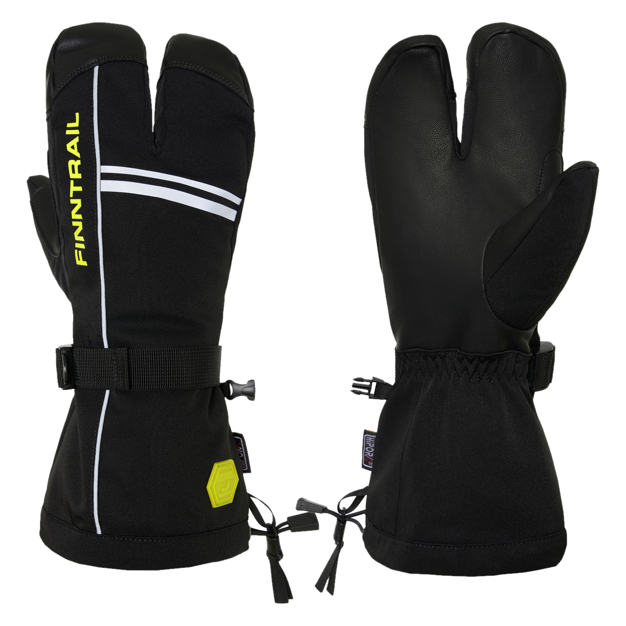Rękawice Zimowe Finntrail Lobster Grafitowy ŻółtyM