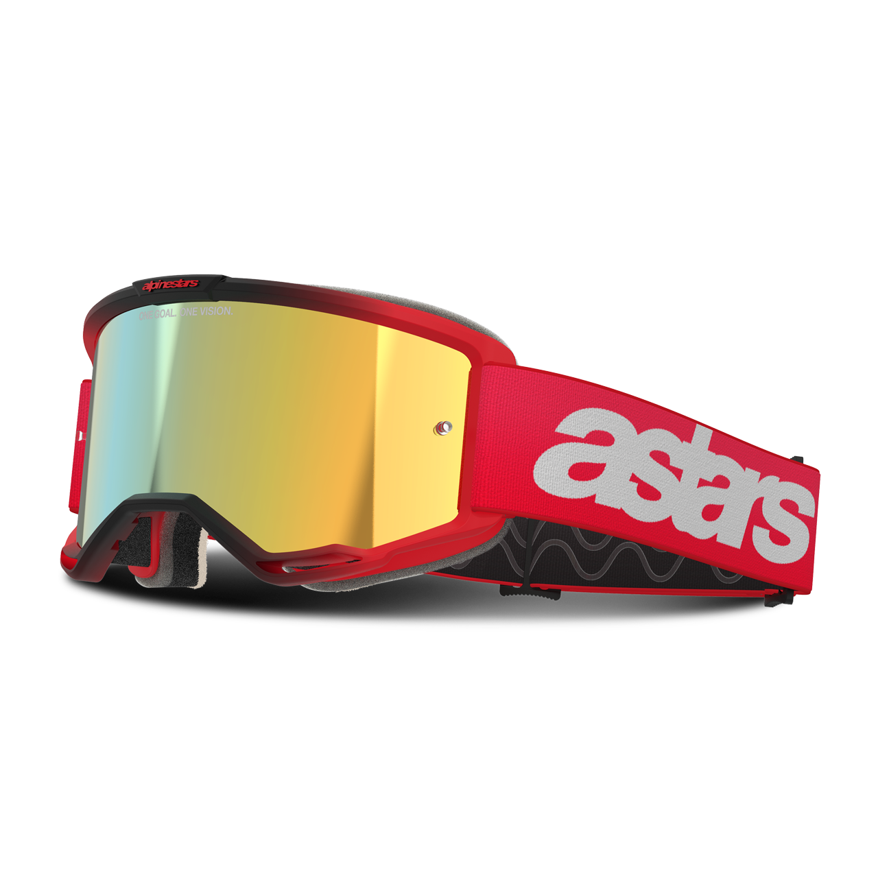 Gogle Cross Alpinestars Vision 5 Blaze Lustrzanka Czerwony