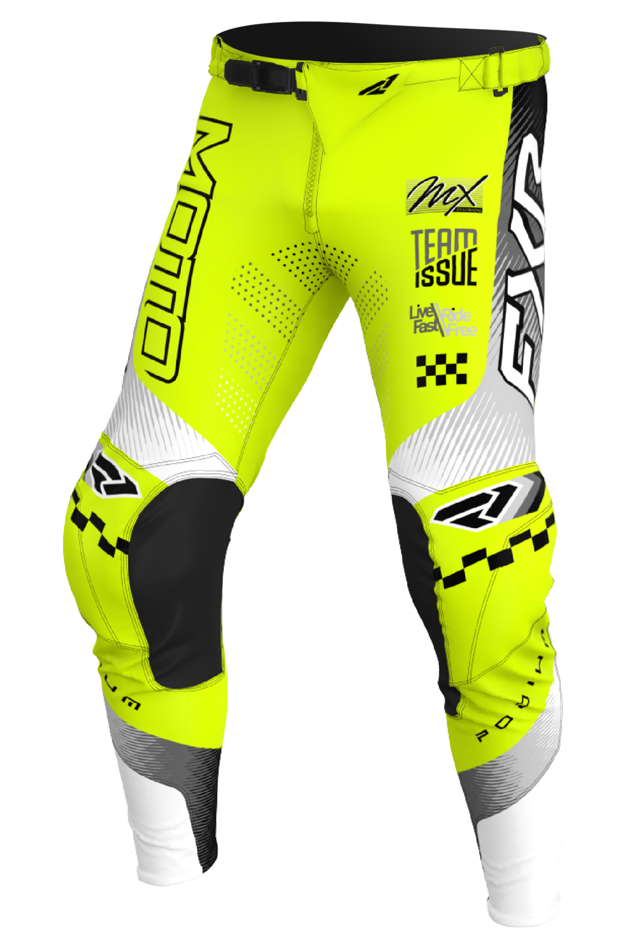 Spodnie Cross FXR Podium Gladiator 26 Hi-Vis/Czarny/Szary28