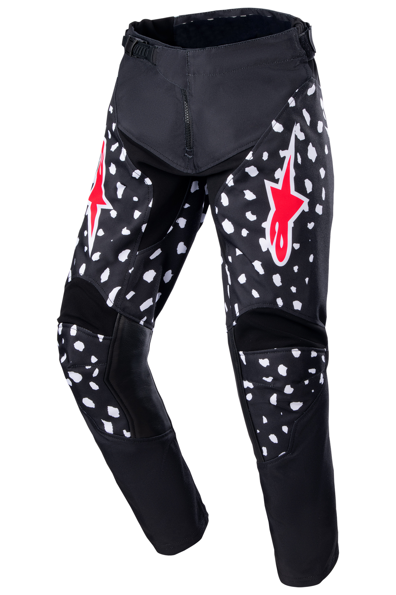 Spodnie Cross Dziecięce Alpinestars Racer North Czarny/Neonowy Czerwony23