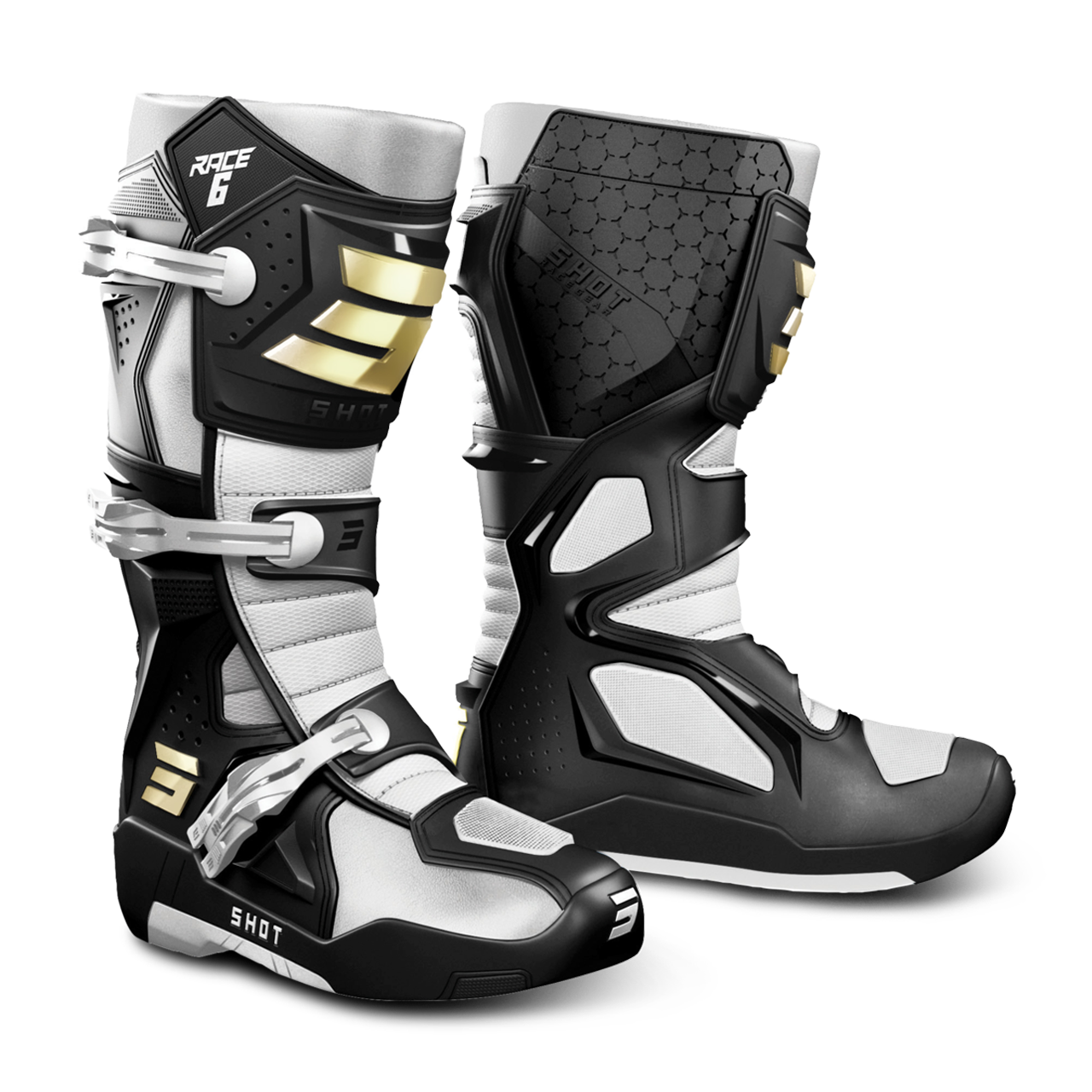 Buty Cross Shot Race 6 Czarny/Biały/Złoty46