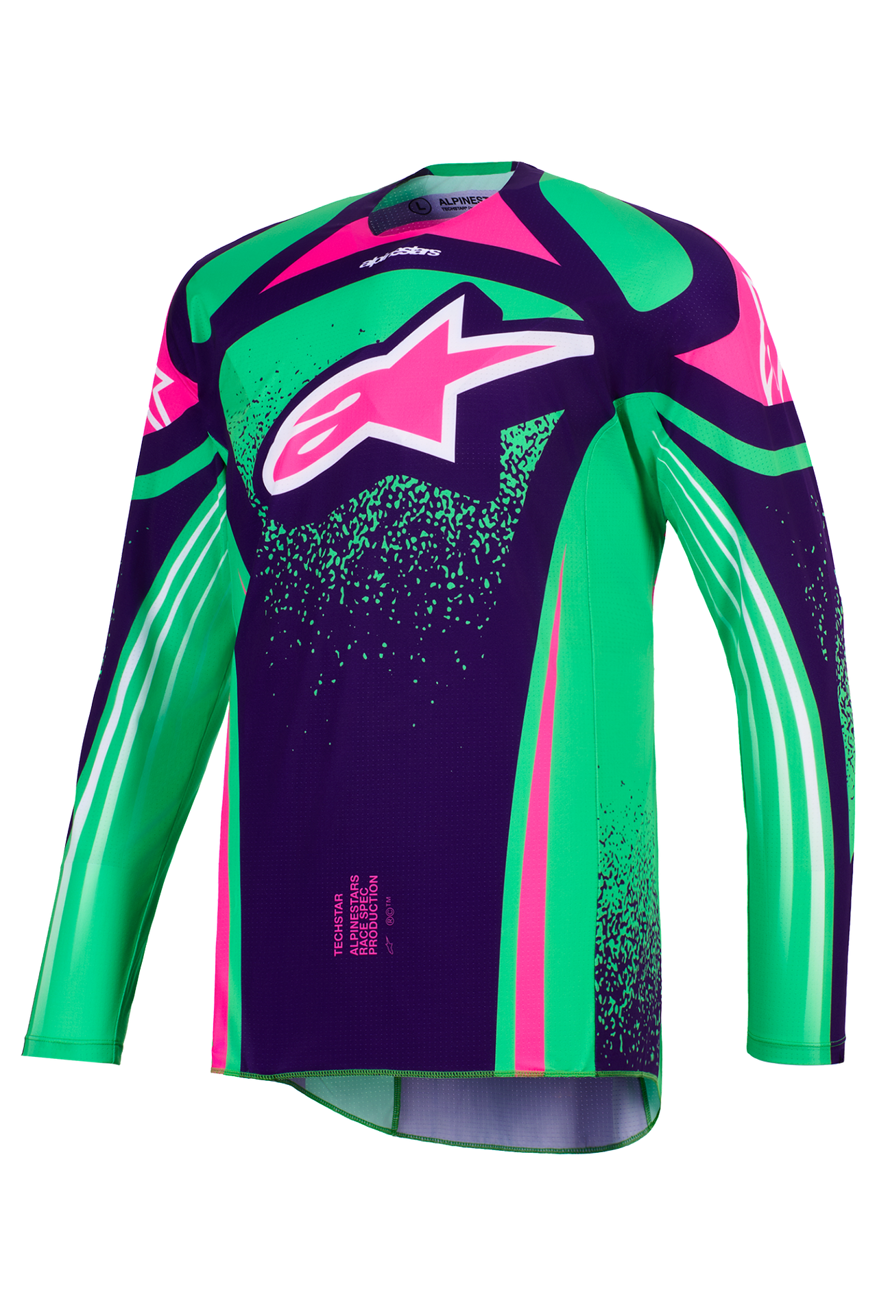 Bluza Cross Alpinestars Techstar Nomur Fioletowy/Zielony/RóżowyXL