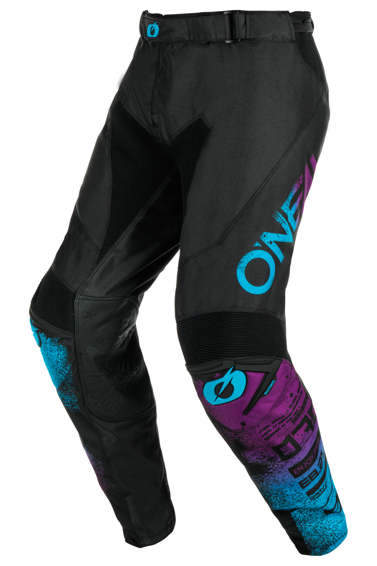 Spodnie Cross O'Neal Mayhem Scarz Czarny/Niebieski38