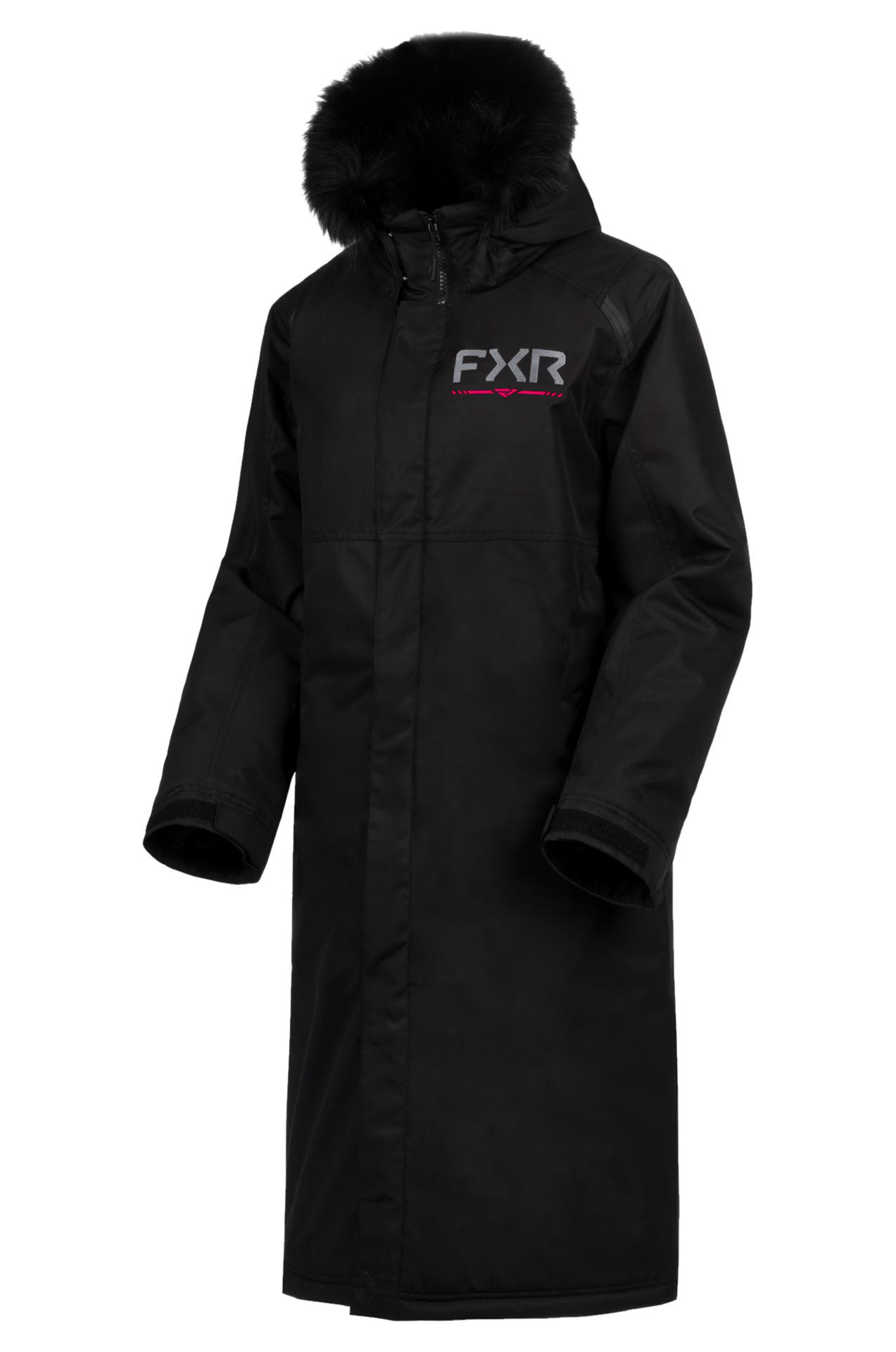 Kurtka Zimowa Damska FXR Warm-Up Coat 26 Czarno/RazzM