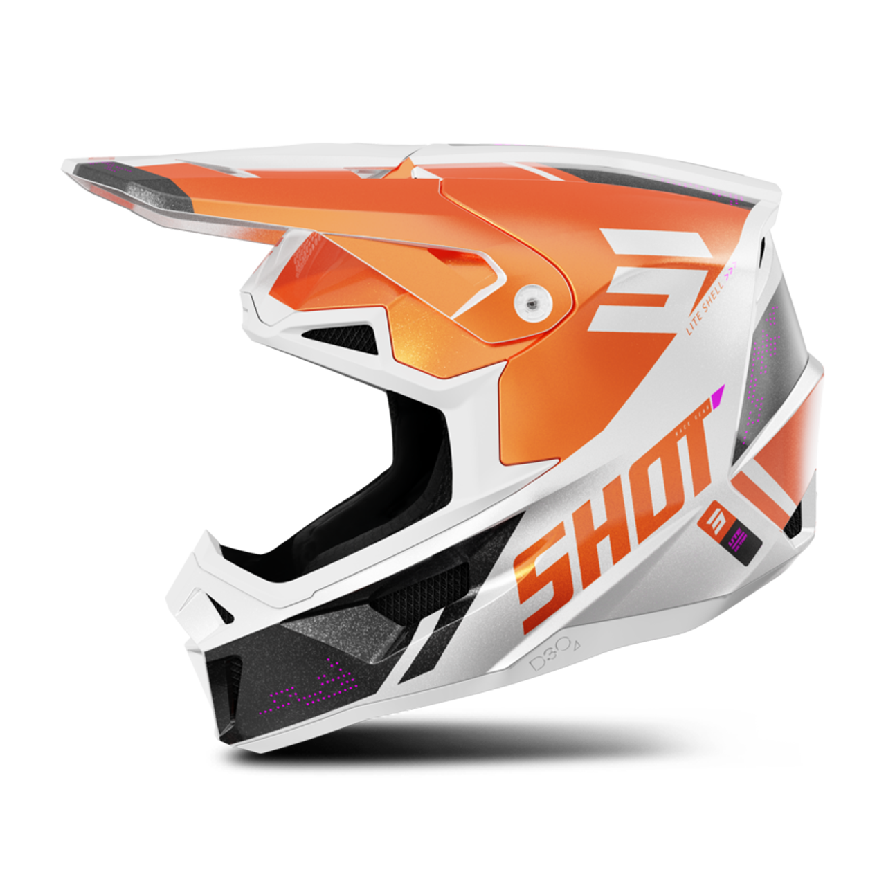 Kask Cross Shot Lite Ultra Pomarańczowy perłowyL