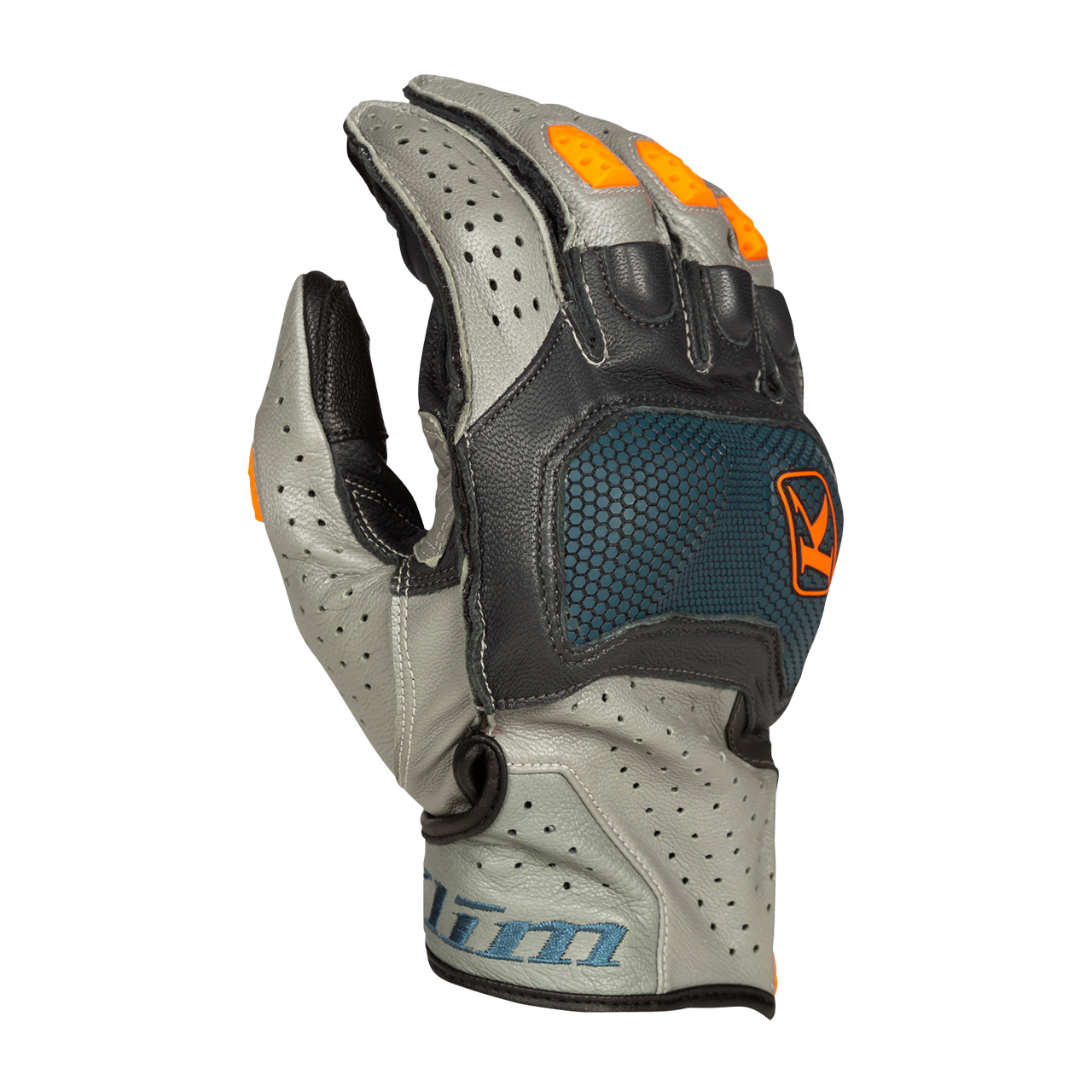 Rękawice Motocyklowe Klim Badlands Aero Krótkie Petrol/PomarańczowyXXXL