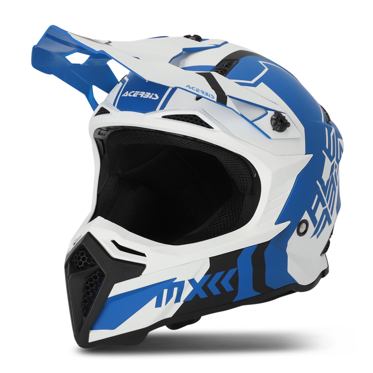 Kask Cross Acerbis Profile 5 Złamany Biały/NiebieskiM