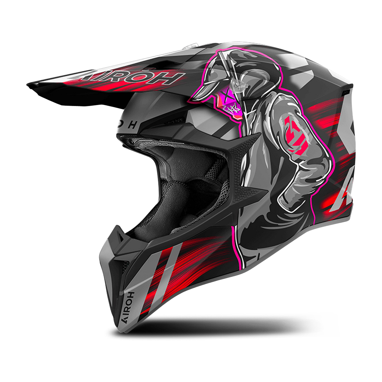 Kask Cross Airoh Wraaap Czerwony matowyS