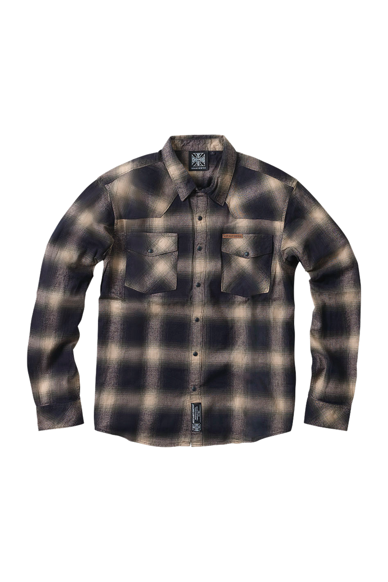 Koszula West Coast Choppers Outlaw Flannel Oliwkowy/BeżowyL