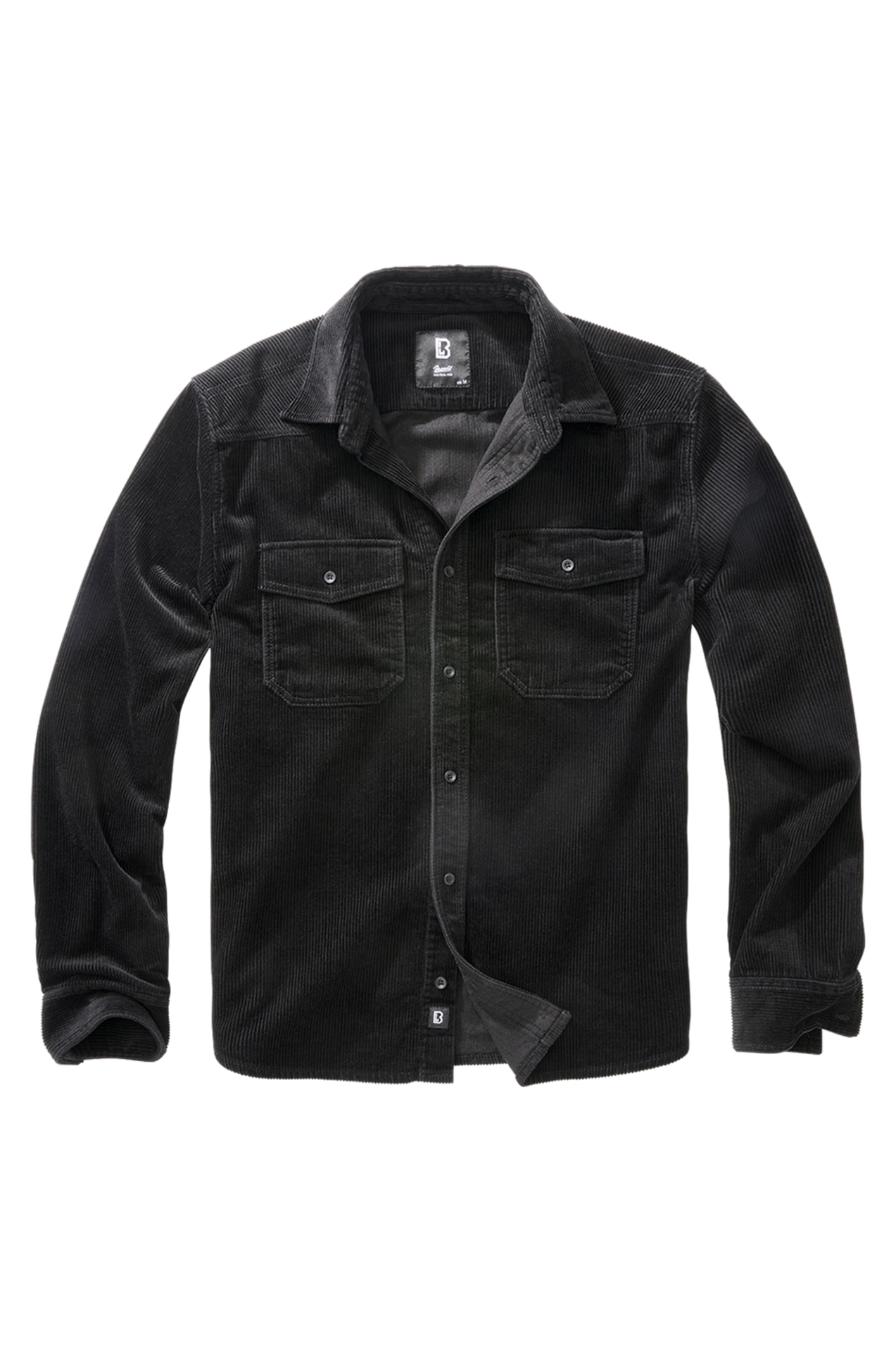 Koszula z Długim Rękawem Brandit Corduroy Classic CzarnyXXL