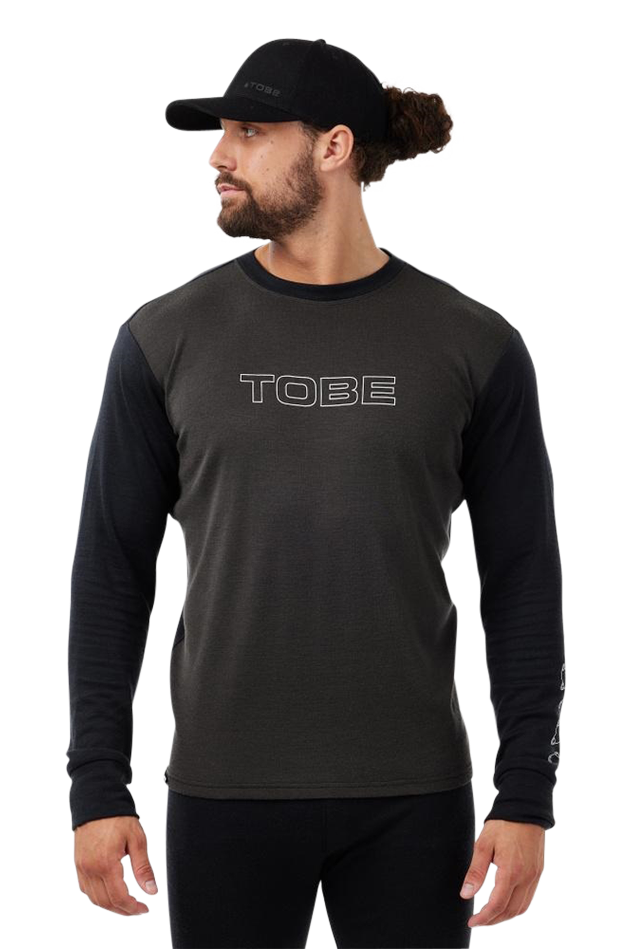 Bluza Termoaktywna TOBE Ferox Merino Base Layer Jet Jet BlackS