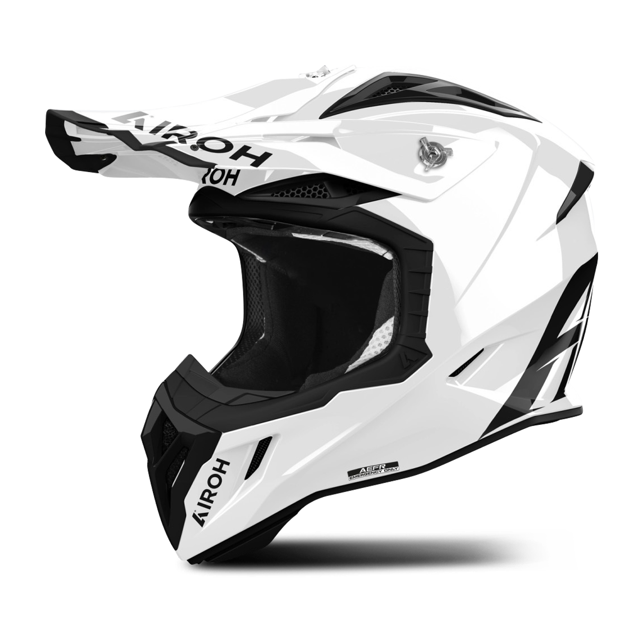 Kask Cross Airoh Aviator Ace 2 Błyszczący Złamany Biały GlossXL