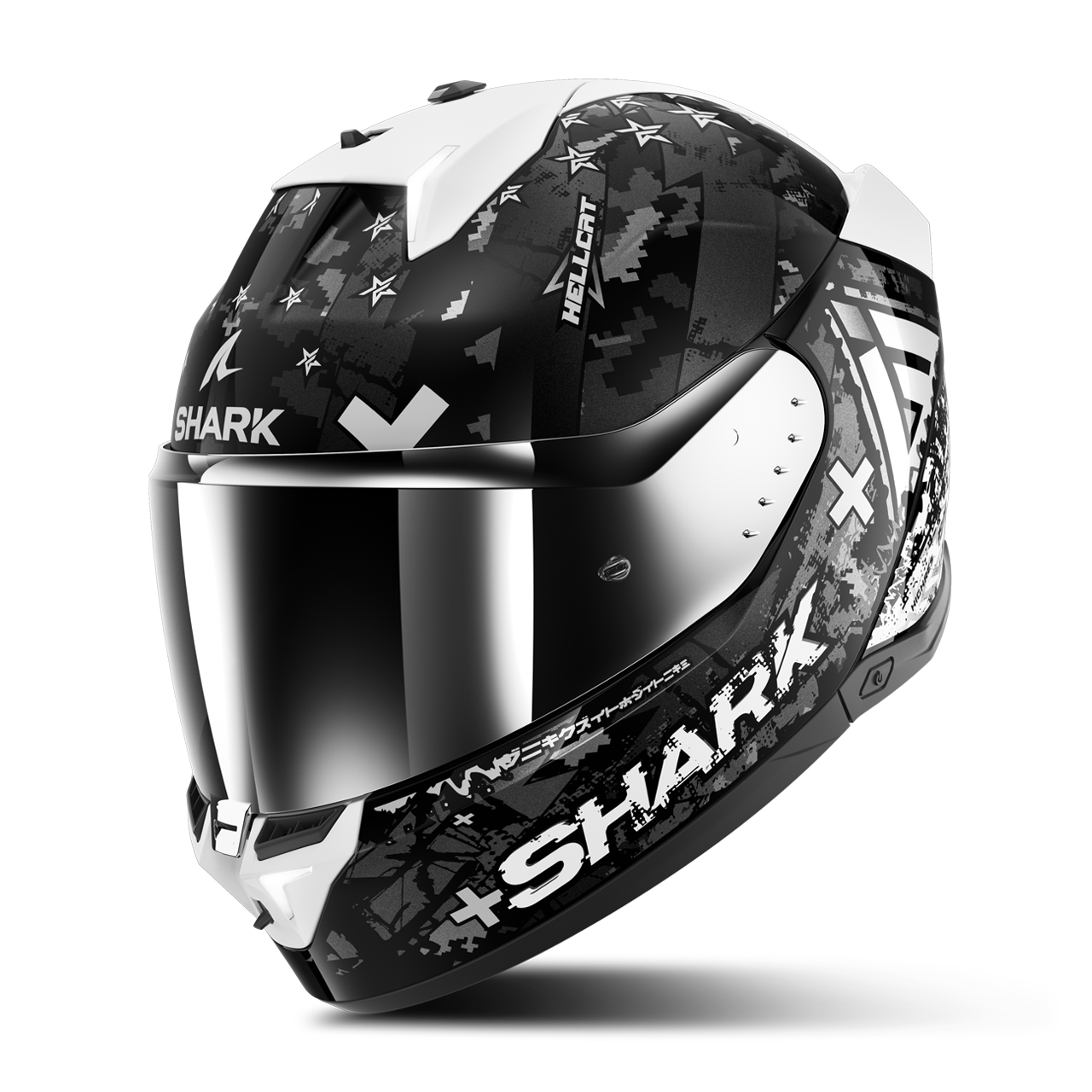 Kask Integralny Shark Skwal i3 Hellcat Czarny chromowany/srebrnyS