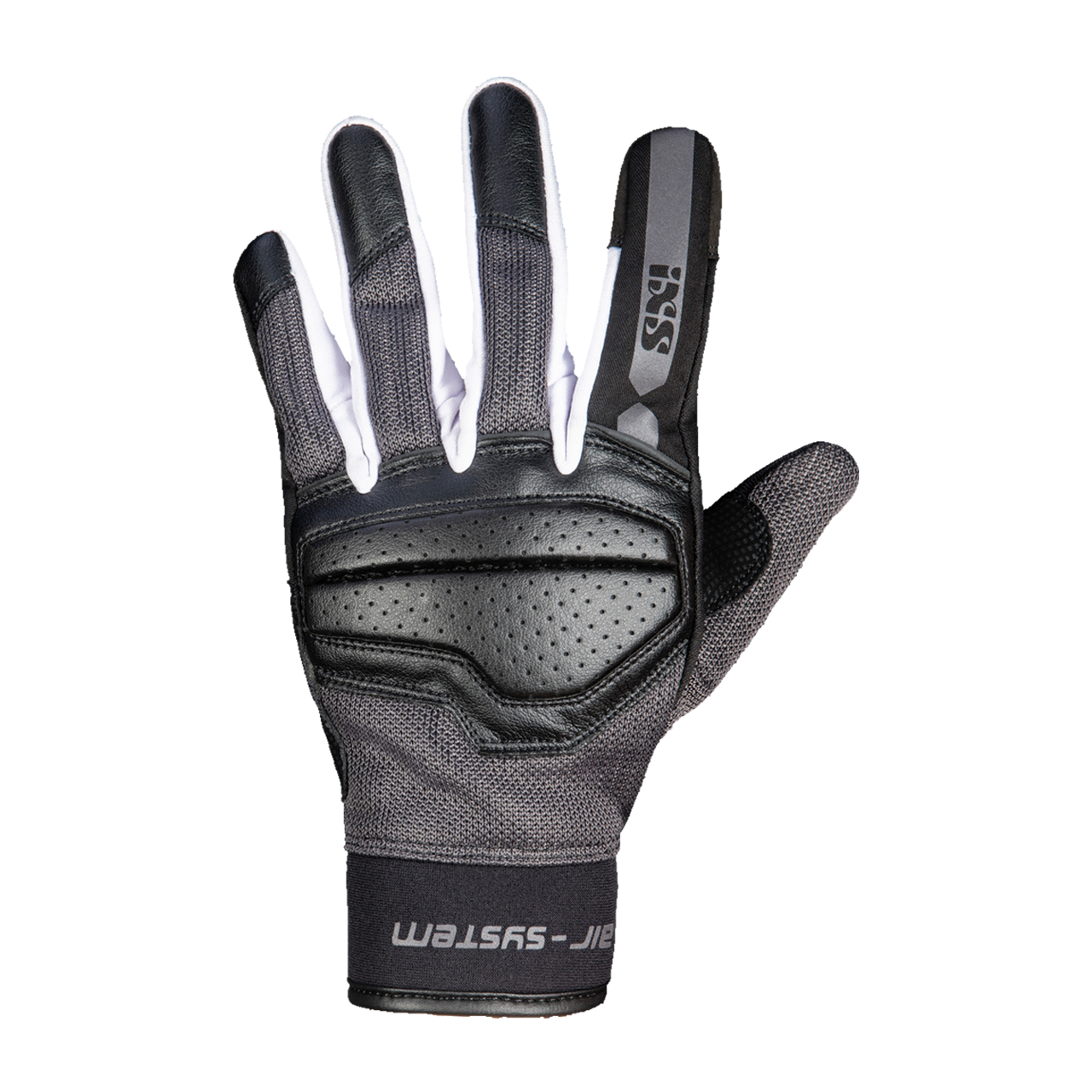 Damskie Rękawice Motocyklowe iXS Evo-Air Czarny/Szary/Złamany BiałyL