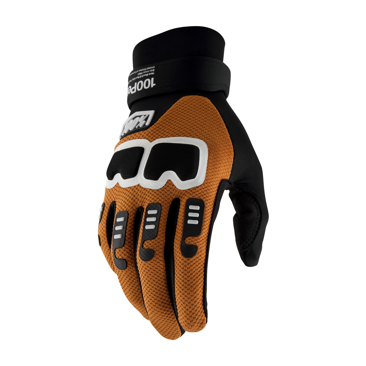 Rękawice MX 100% Langdale Czarny/BeżowyXXL