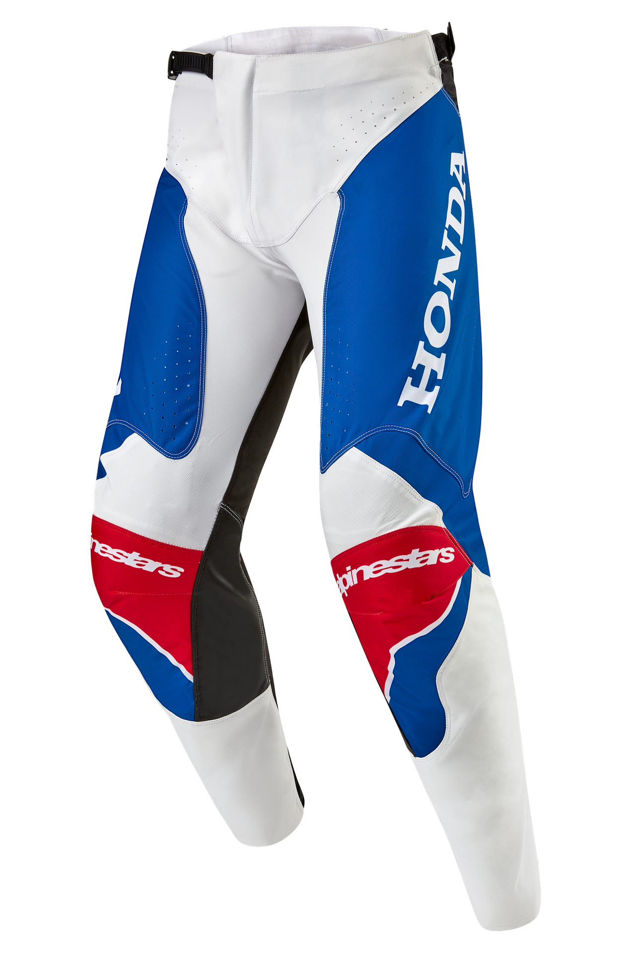 Spodnie Cross Alpinestars Honda Racer Iconic Złamany Biały/Jasnoniebieski/Jasnoczerwony30