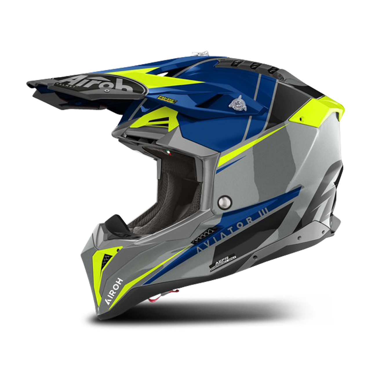 Kask Cross AIROH Aviator 3 Push NiebieskiS