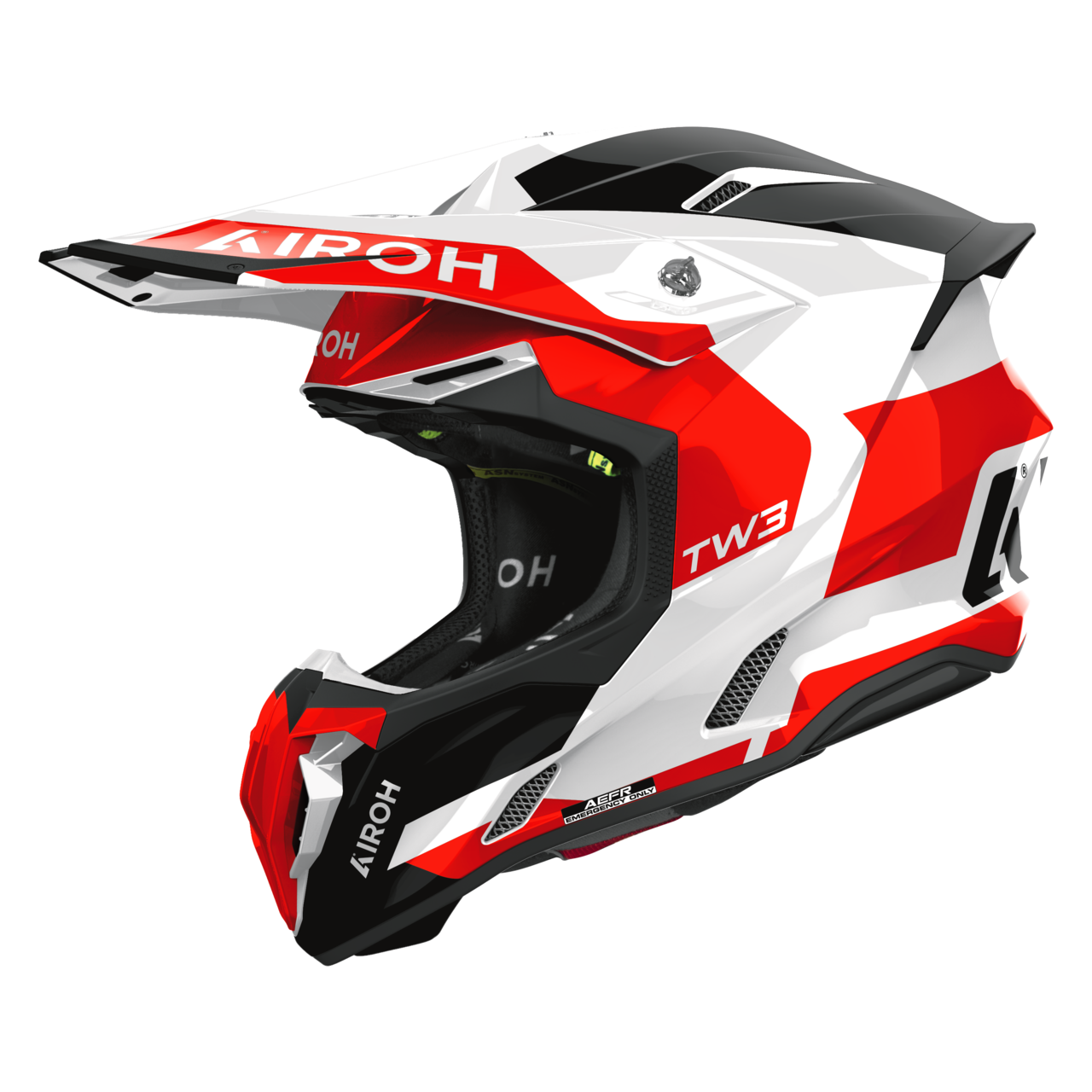 Kask Cross Airoh Twist 3 Fancy (2026) Czerwony połyskXL