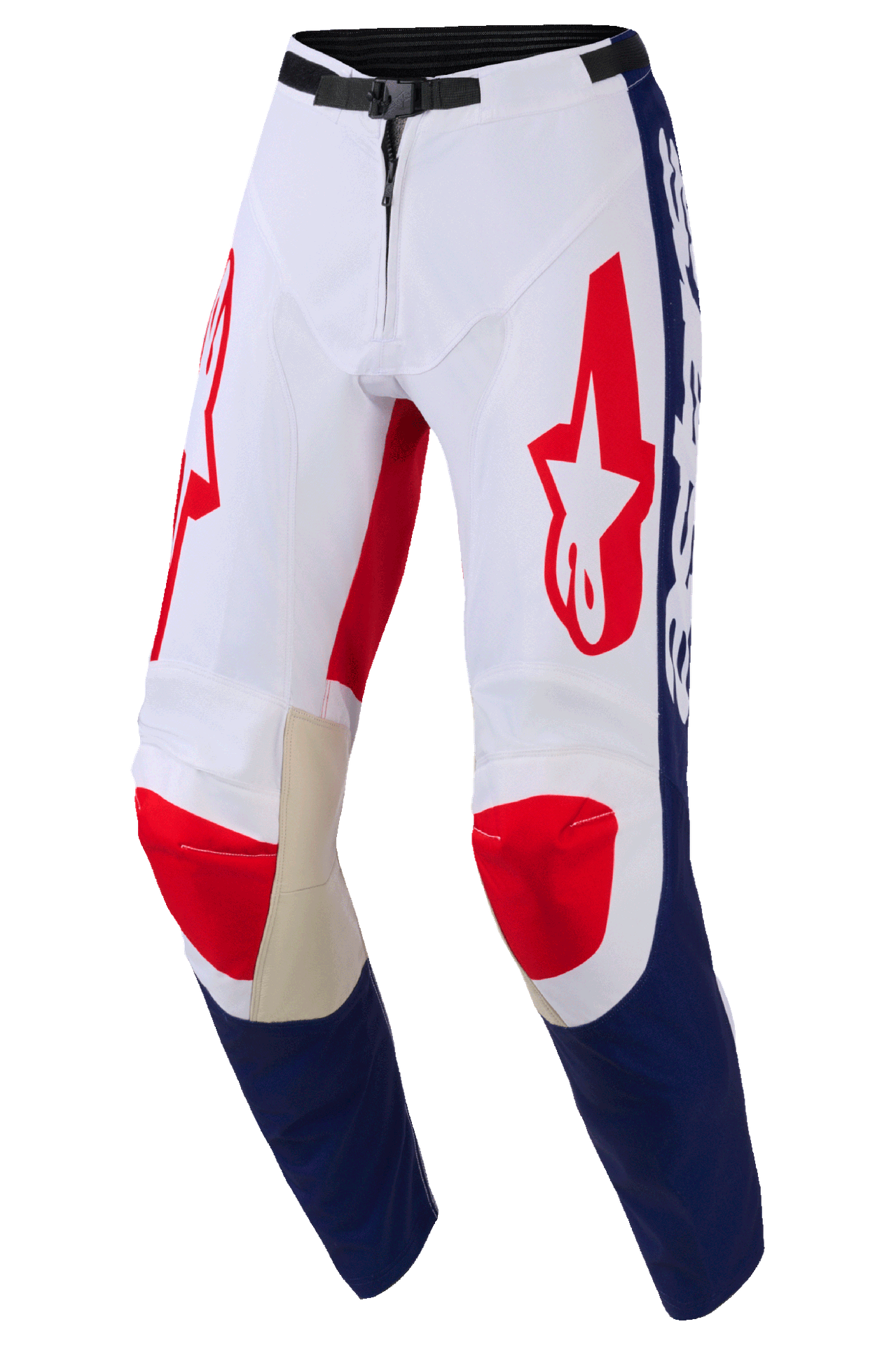 Spodnie Cross Alpinestars Racer Riway Złamany Biały/Niebieski/Czerwony34