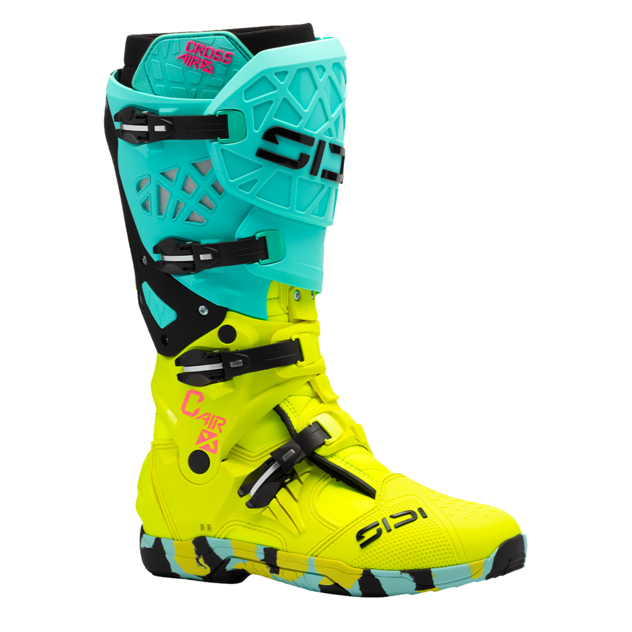 Buty Cross Sidi Crossair X 2026 Miętowy/Fluorescencyjny Żółty46