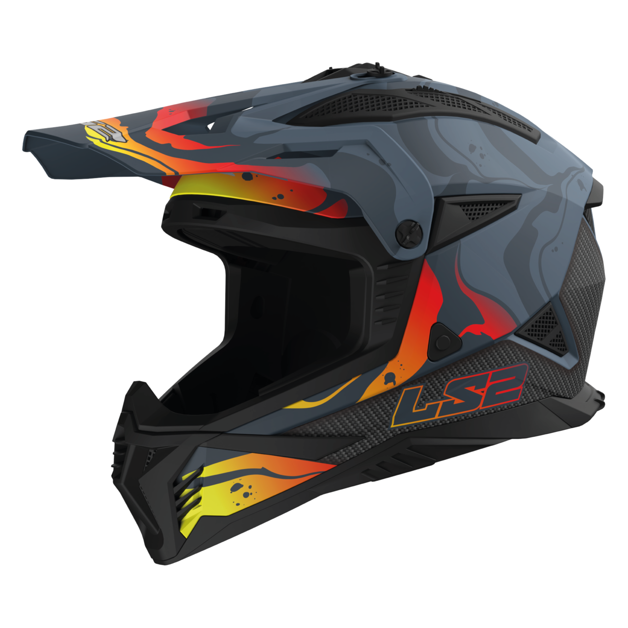 Kask Cross LS2 MX708 Fast II Wash Ciemnoszary MatowyXXL