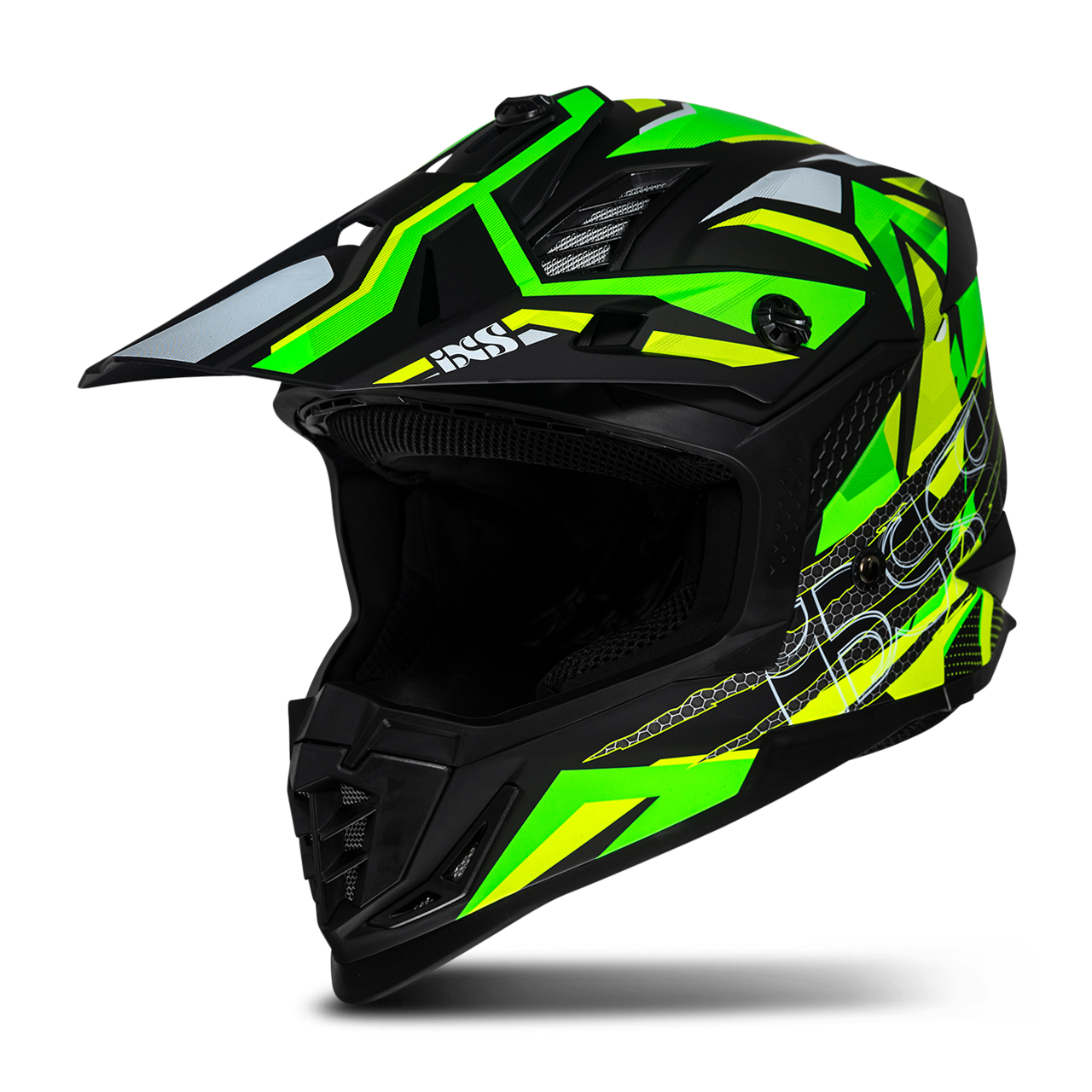Kask Cross iXS iXS363 2.0 Czarny Matowy/Żółty Fluorescencyjny/Zielony FluorescencyjnyL