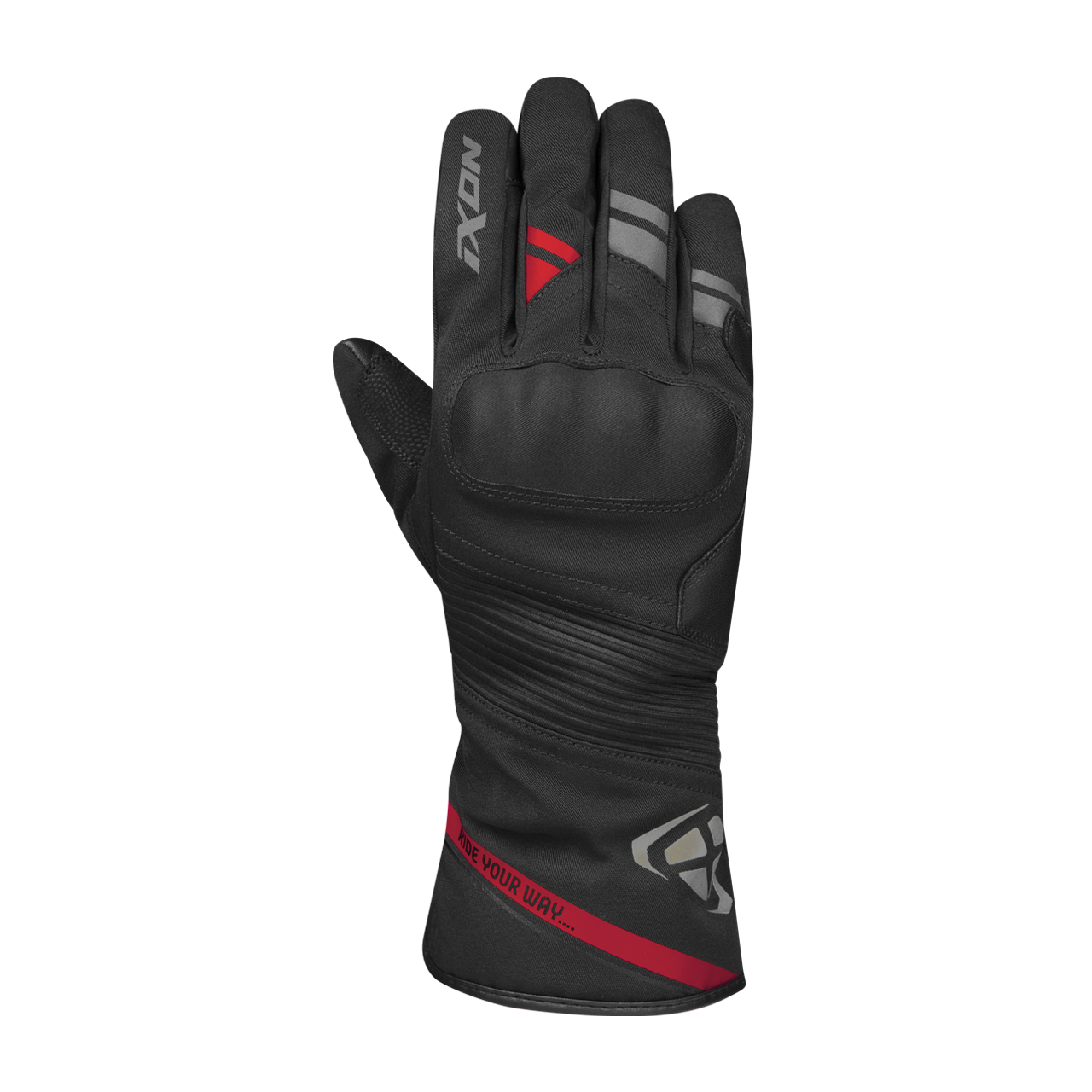 Rękawice Motocyklowe IXON Pro Midgard Czarny/CzerwonyXL