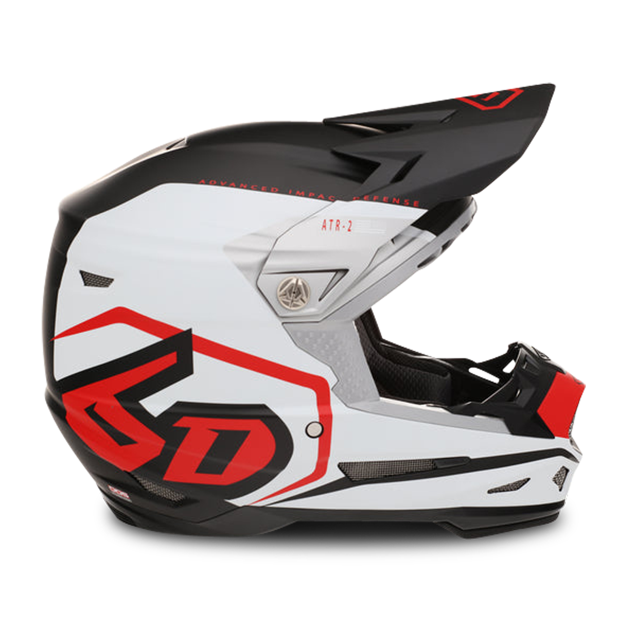 Kask Cross 6D ATR-2 Delta Czerwony/Złamany BiałyXL