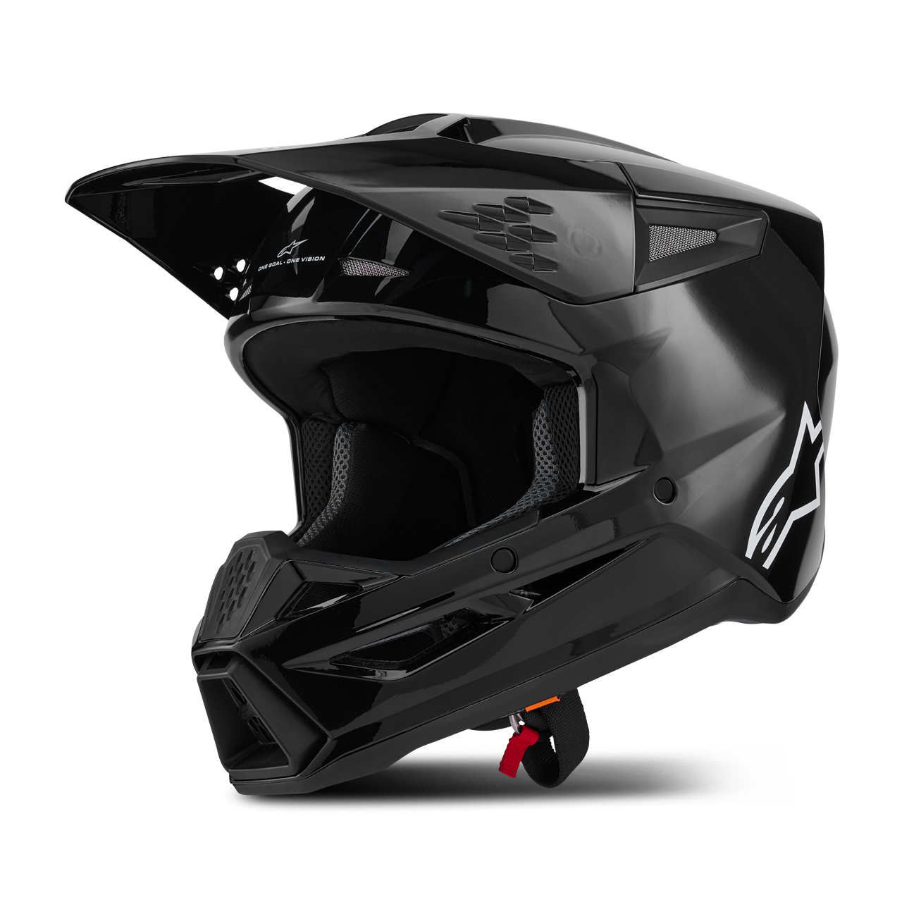 Kask MX Alpinestars SM3 Solid Czarny BłyszczącyXS
