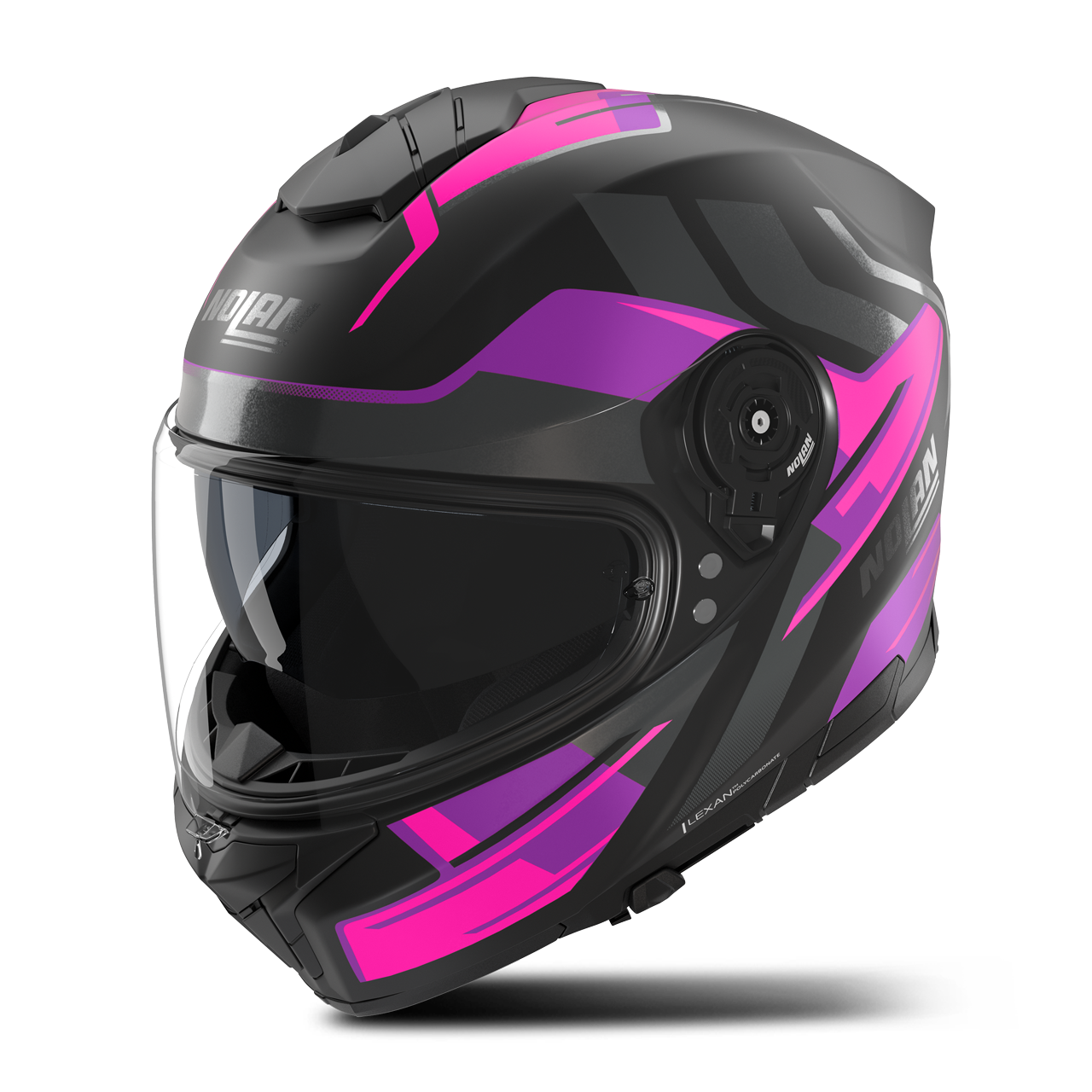 Kask Integralny Nolan N80-8 Trittico Czarno/Fuksjowy/Antracytowy MatowyXXL