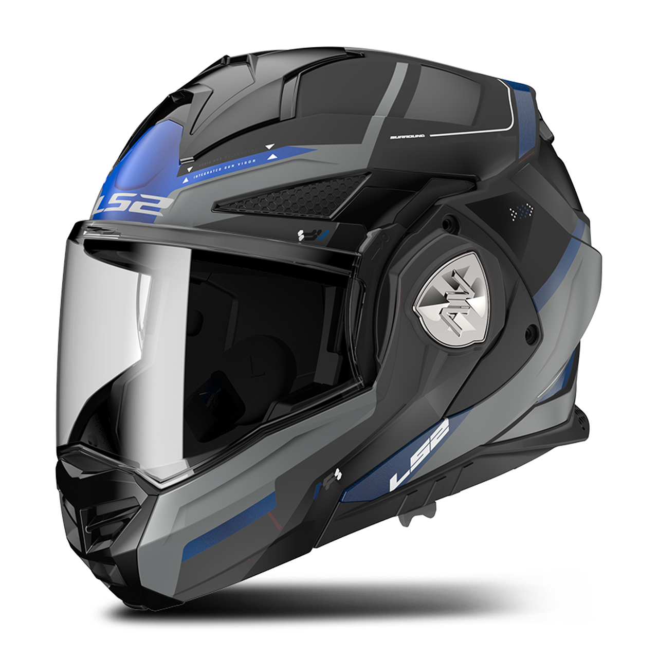 Kask Adventure LS2 FF901 ADVANT X Spectrum Czarny Titan/NiebieskiM