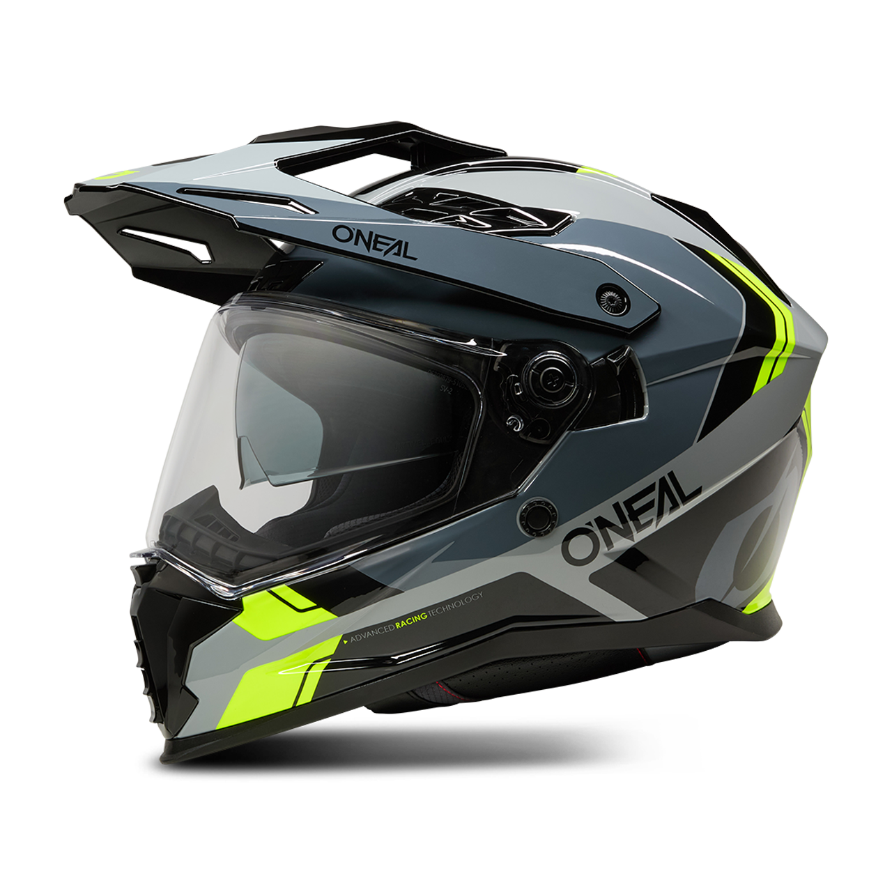 Kask Adventure O'Neal D-Srs Nomad Czarny/Szary/Neonowy ŻółtyL