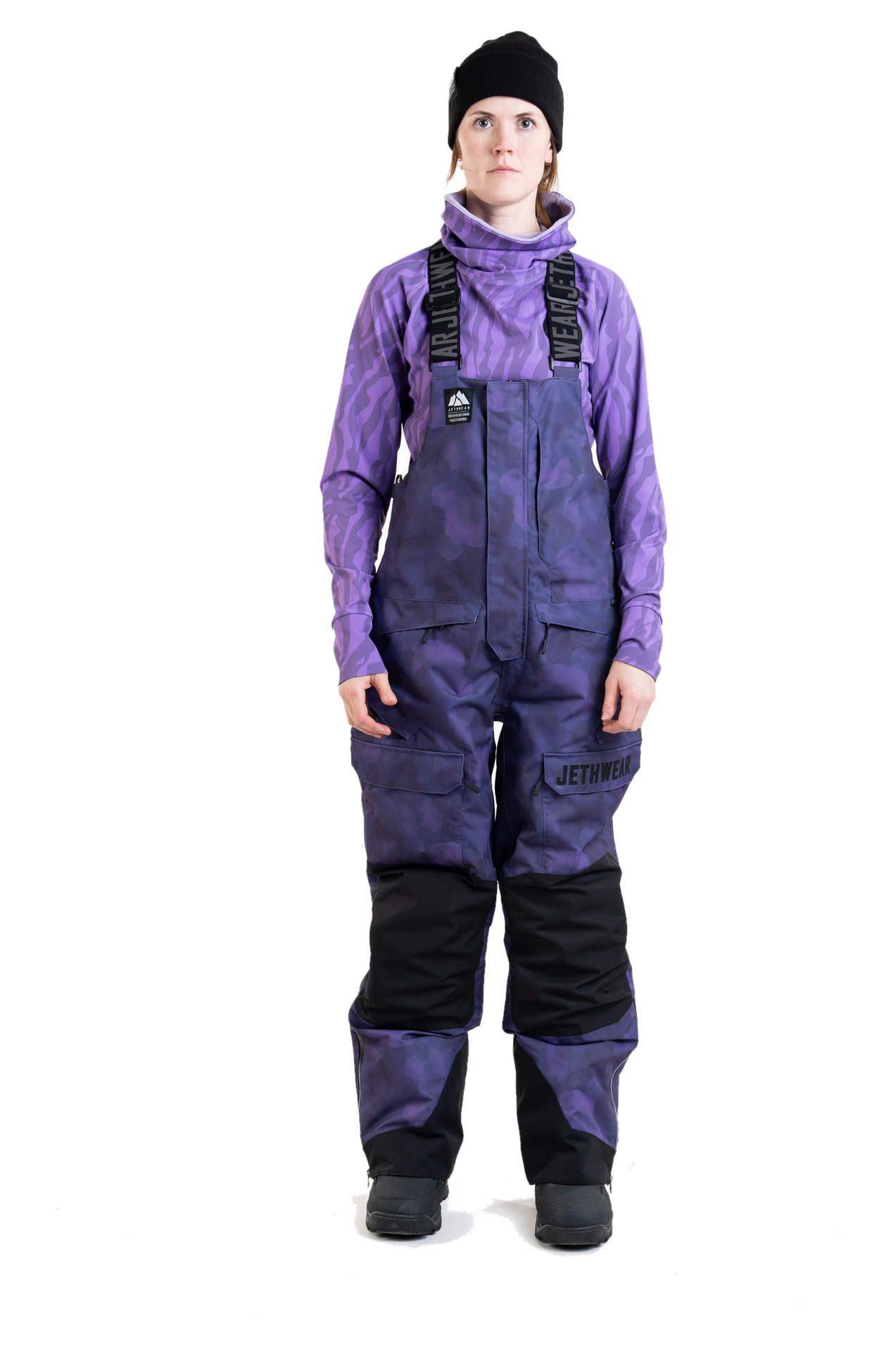 Spodnie Śniegowe Jethwear Treeline (2025) Bib 60g Damskie Fioletowy/Tie dyeXS