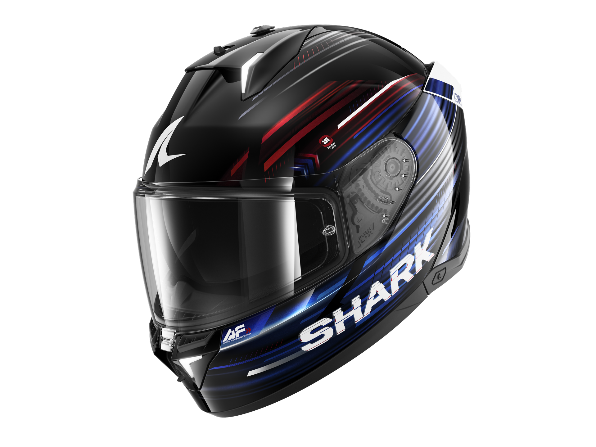 Kask Integralny Shark Skwal I3 Light-Blur Czarny/Czerwony/NiebieskiS