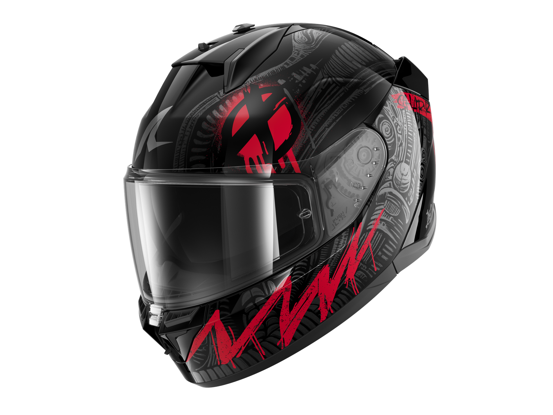 Kask Integralny Shark D-Skwal 3 Shiever Czarny/Antracyt/CzerwonyL