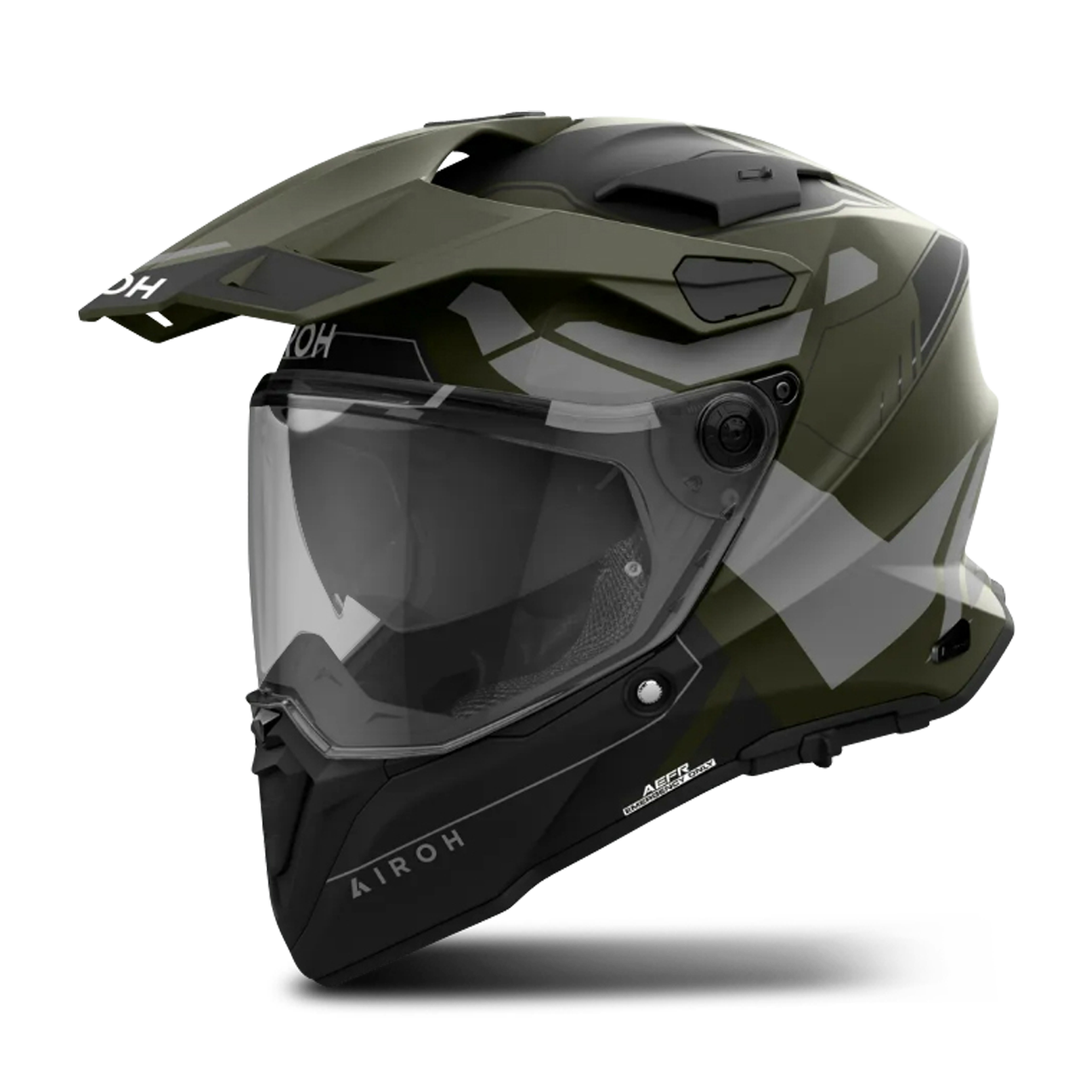 Kask Adventure Airoh Commander 2 Reveal Military GreenS